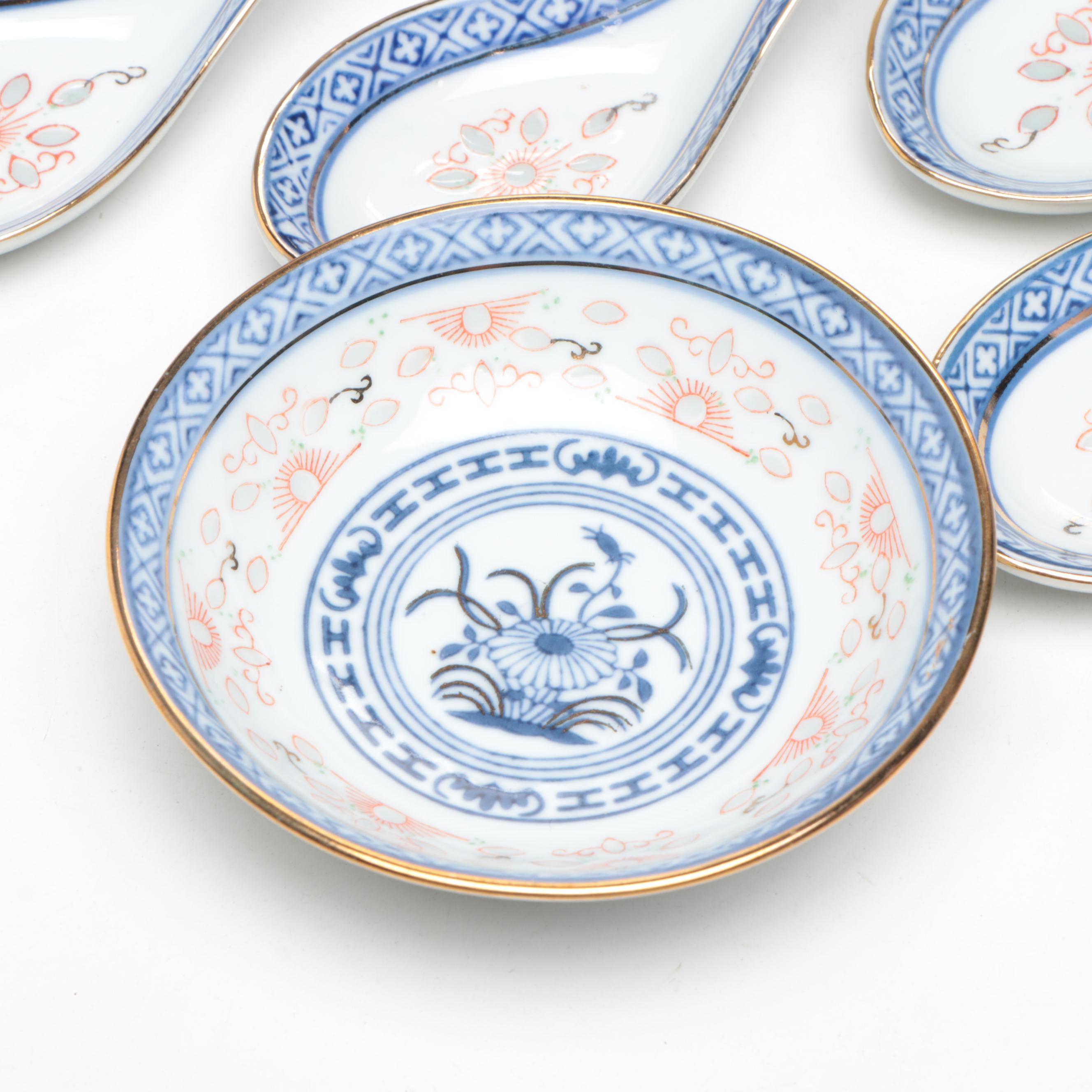 Chinese Porcelain Rice Grain with Other Soup Bowls and Spoons