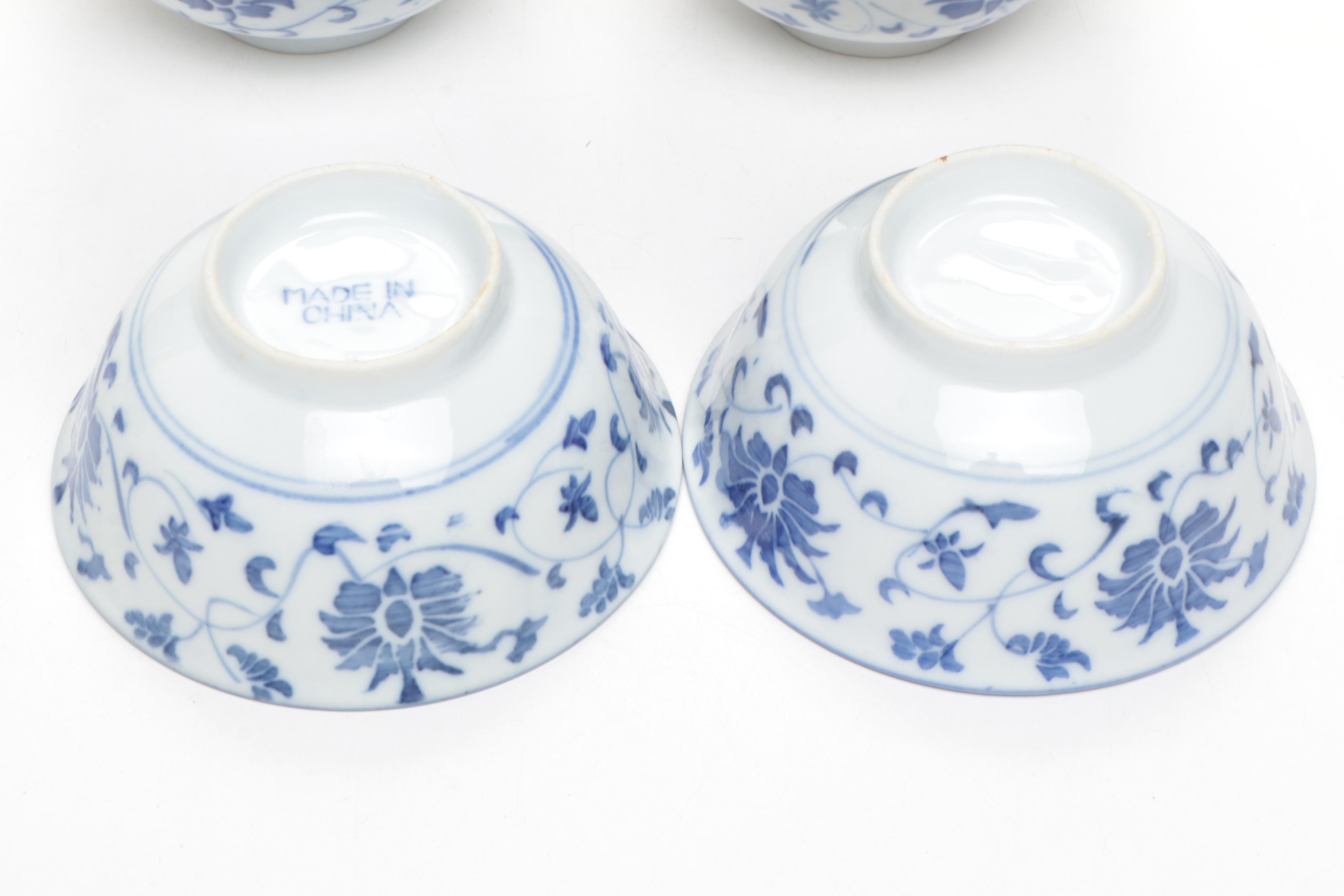 Chinese Porcelain Rice Grain with Other Soup Bowls and Spoons