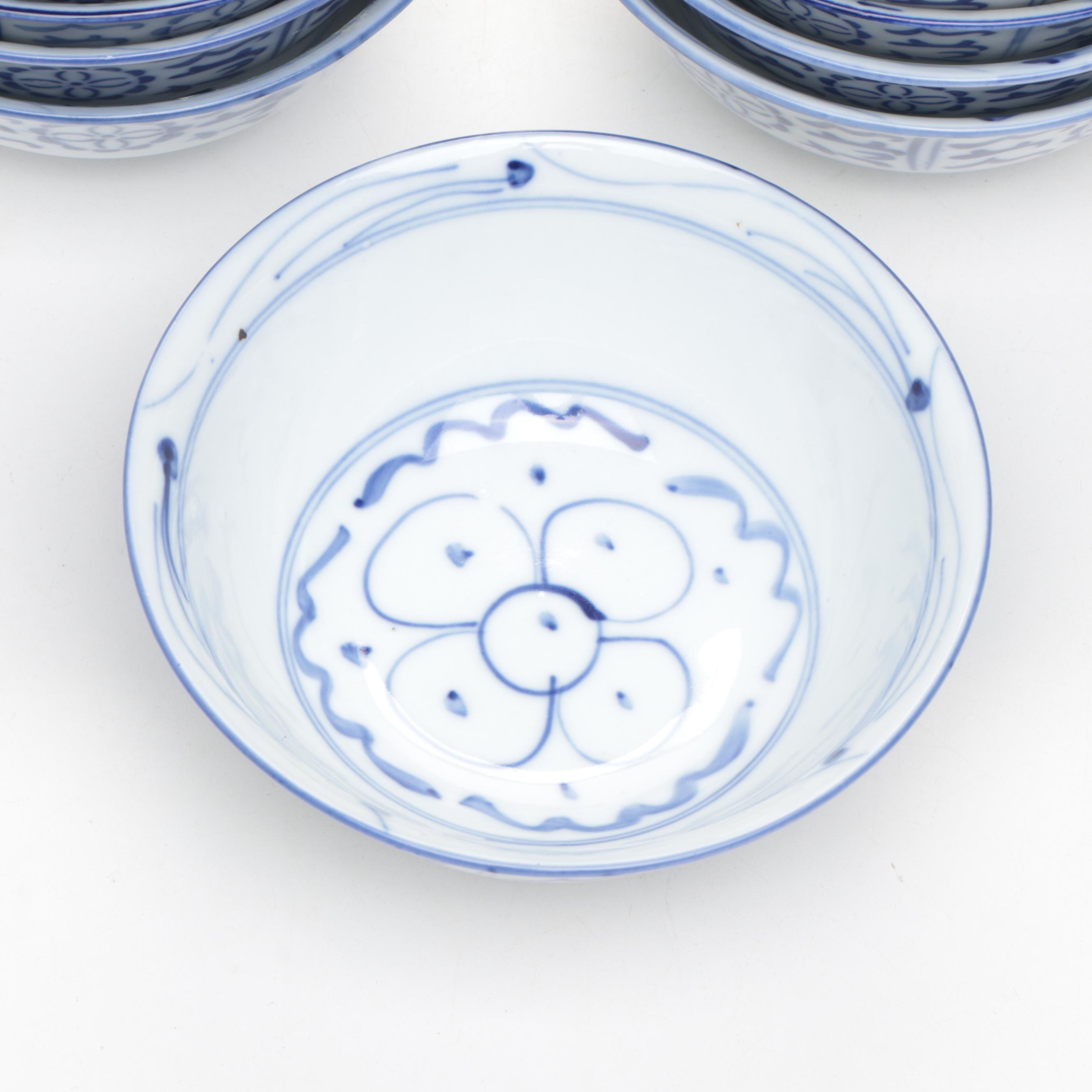 Chinese Porcelain Rice Grain with Other Soup Bowls and Spoons