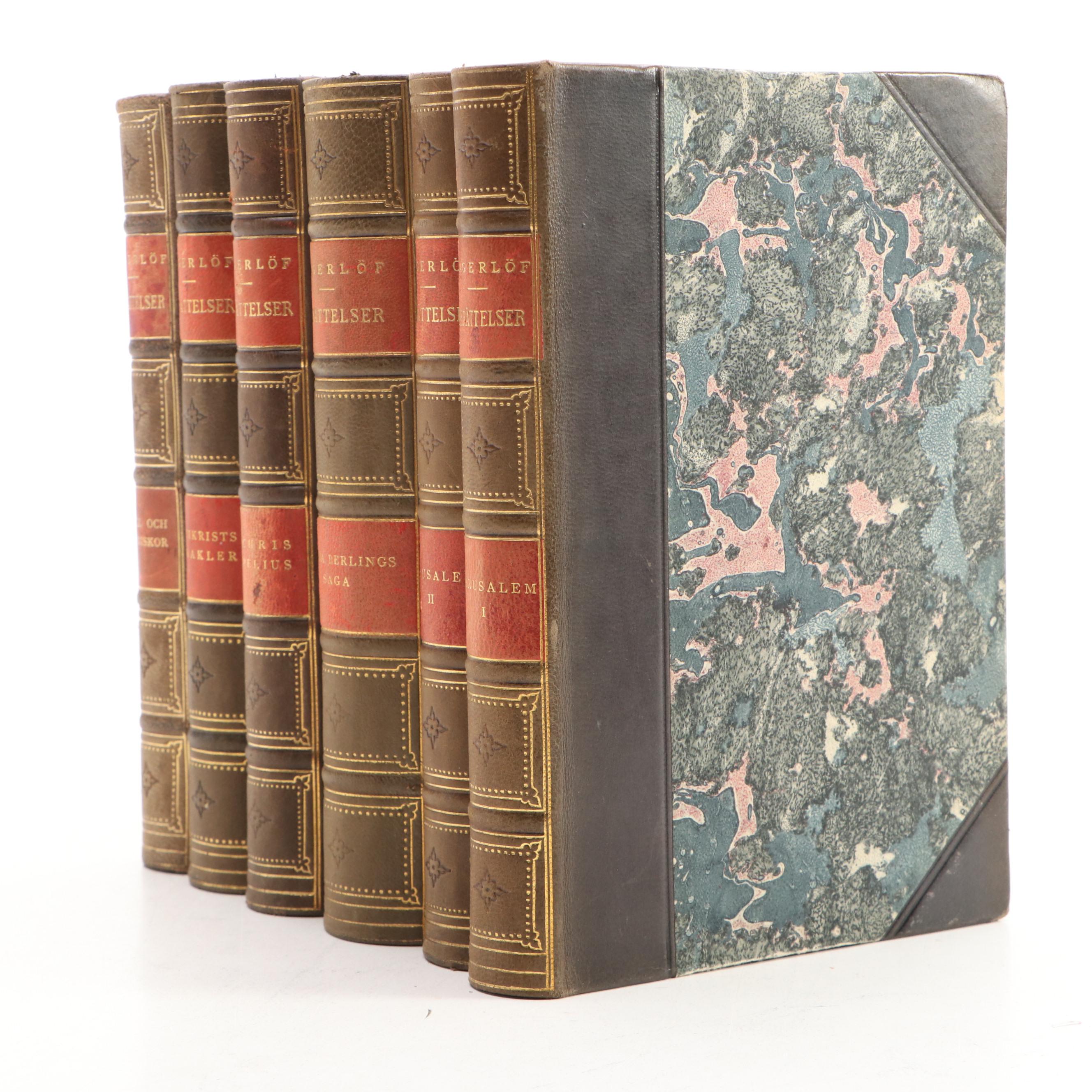 Leather Bound "Jerusalem" Two-Volume Set and More by Selma Lagerlöf