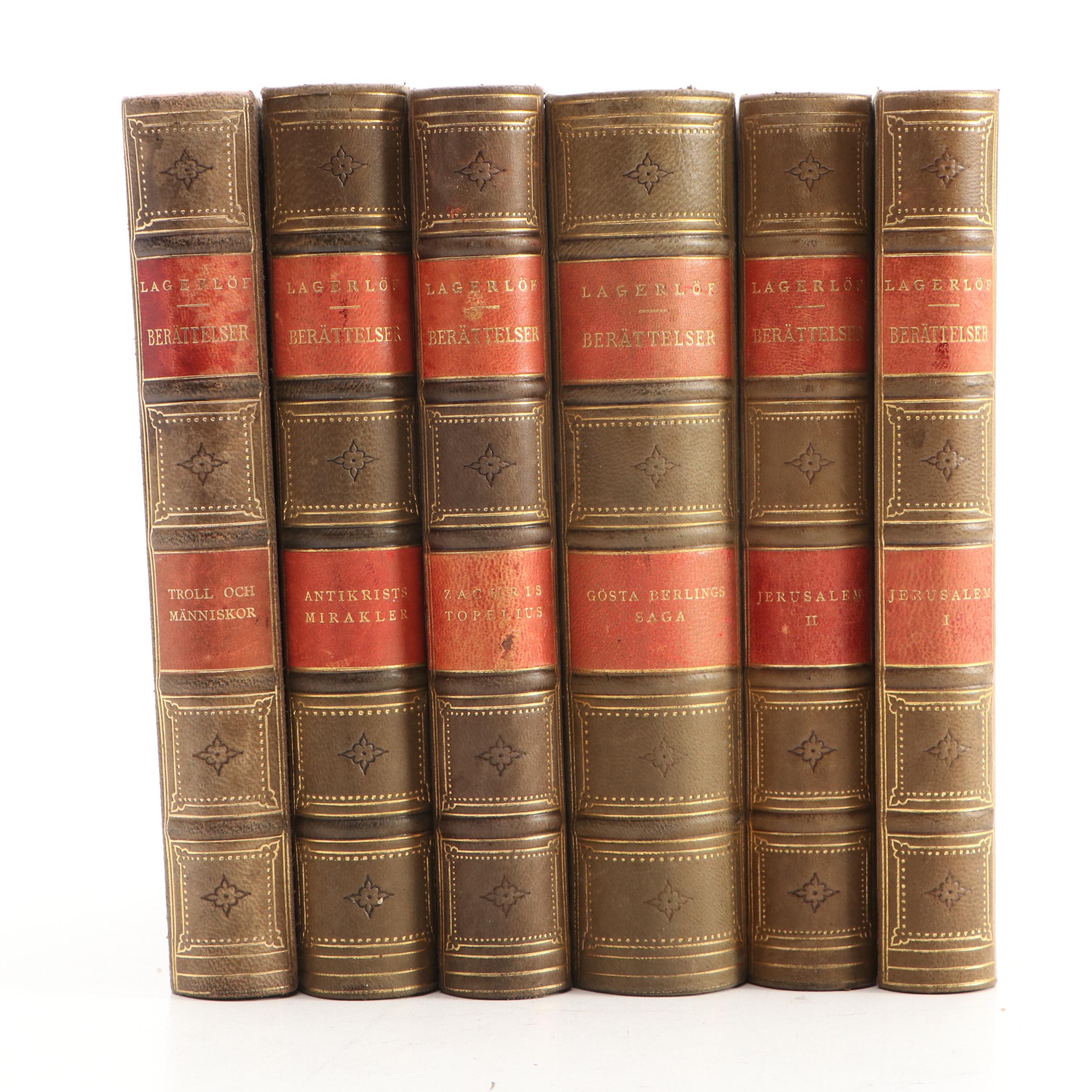 Leather Bound "Jerusalem" Two-Volume Set and More by Selma Lagerlöf
