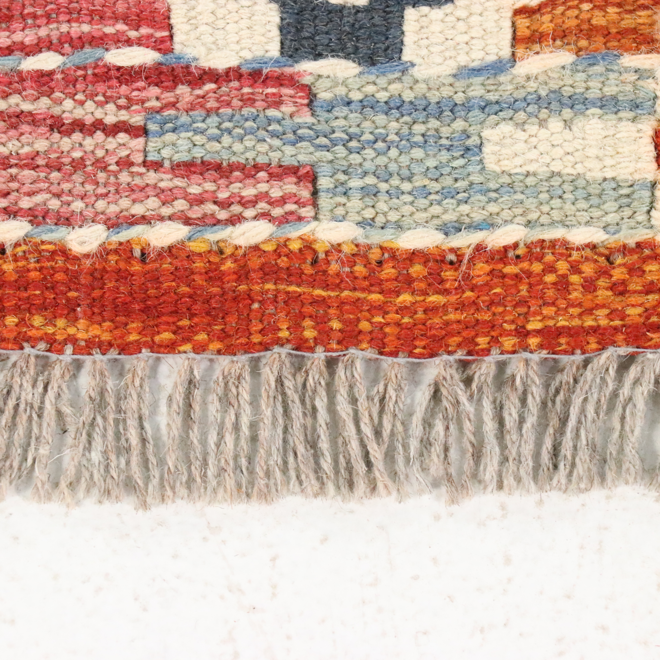 6'5 x 7'1 Handwoven Pakistani Kilim Area Rug