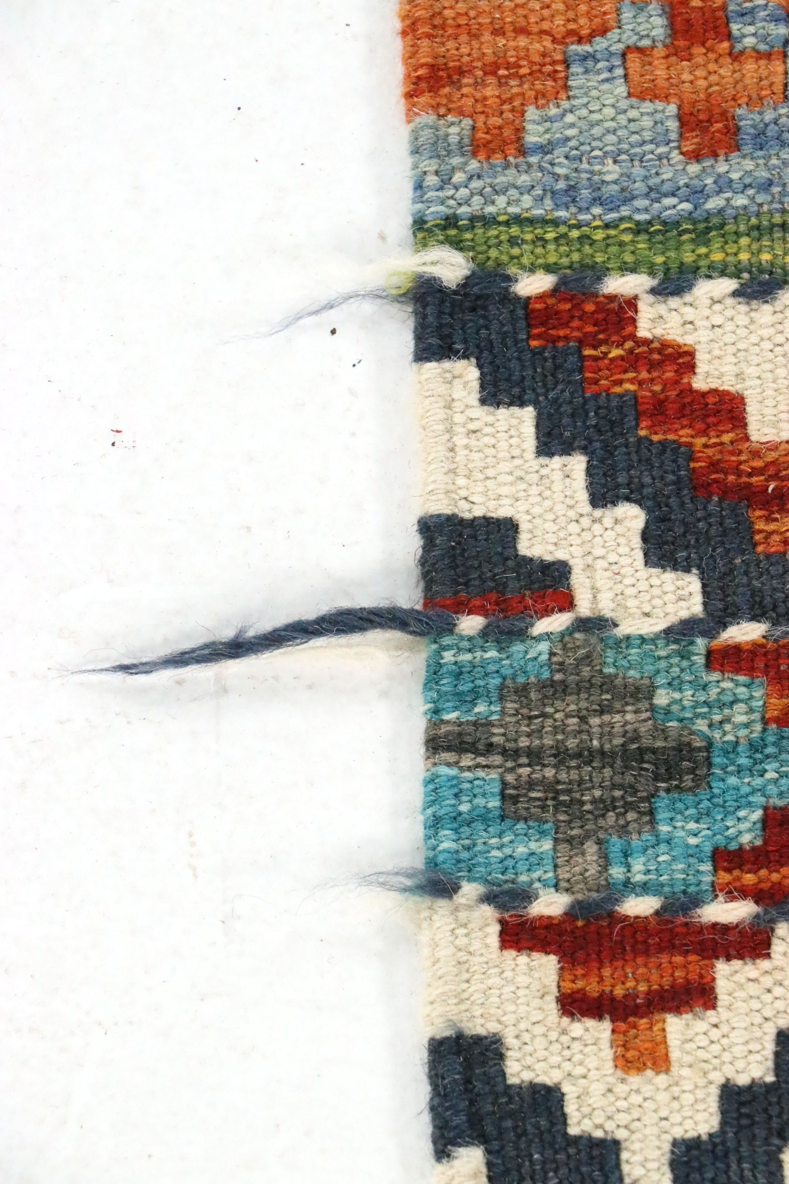 6'5 x 7'1 Handwoven Pakistani Kilim Area Rug