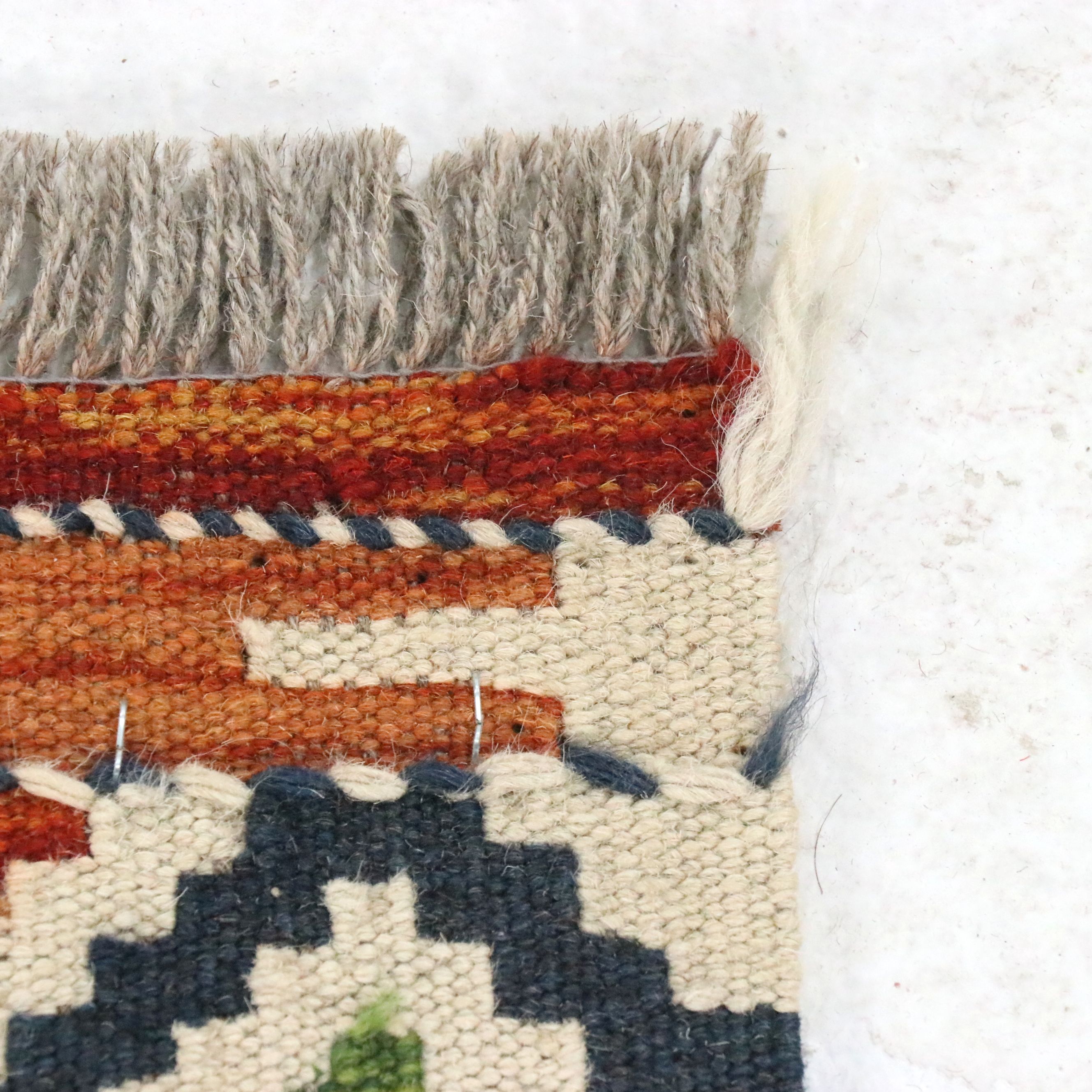 6'5 x 7'1 Handwoven Pakistani Kilim Area Rug