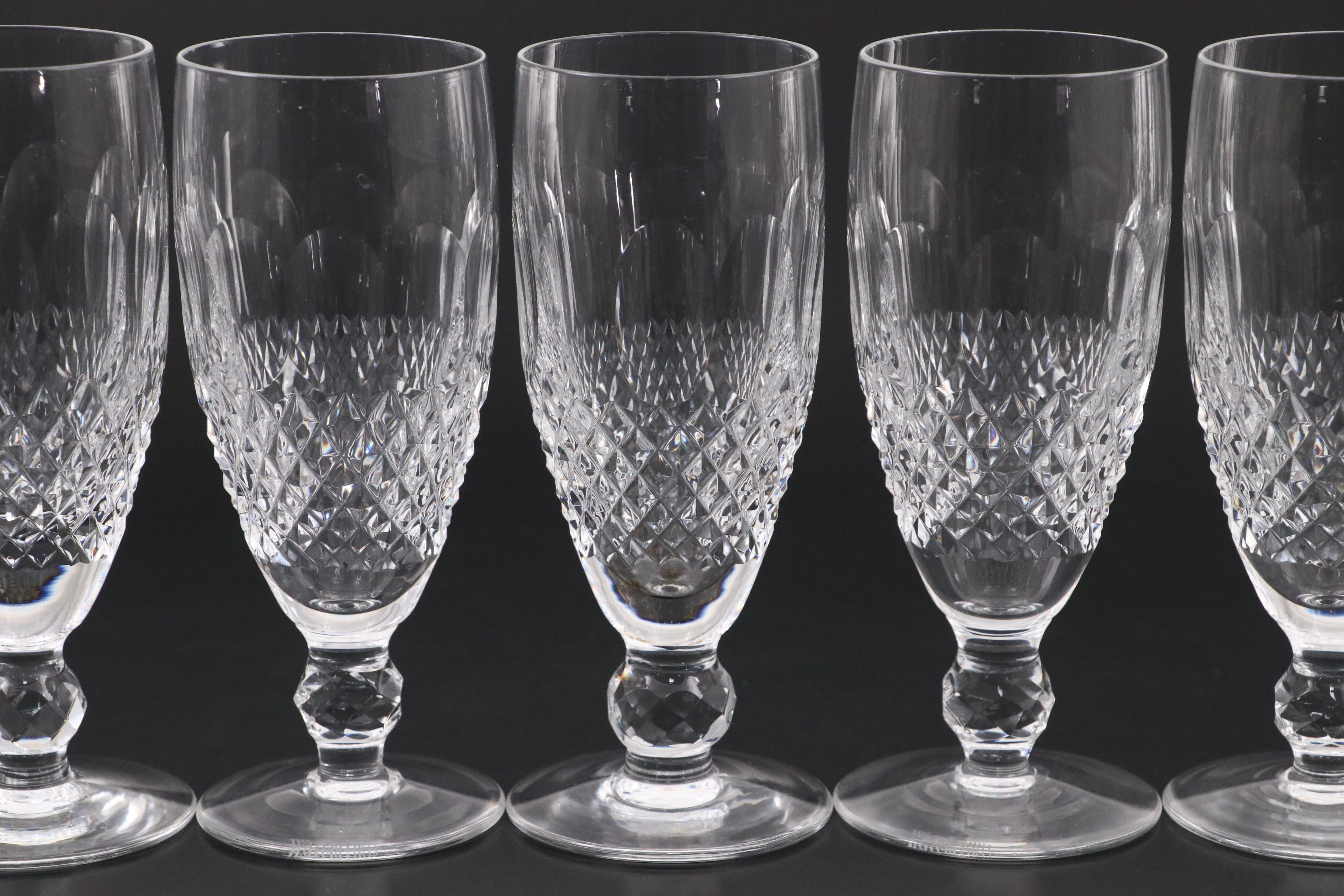 Waterford Crystal "Colleen" Fluted Champagne Glasses, 1968–2018