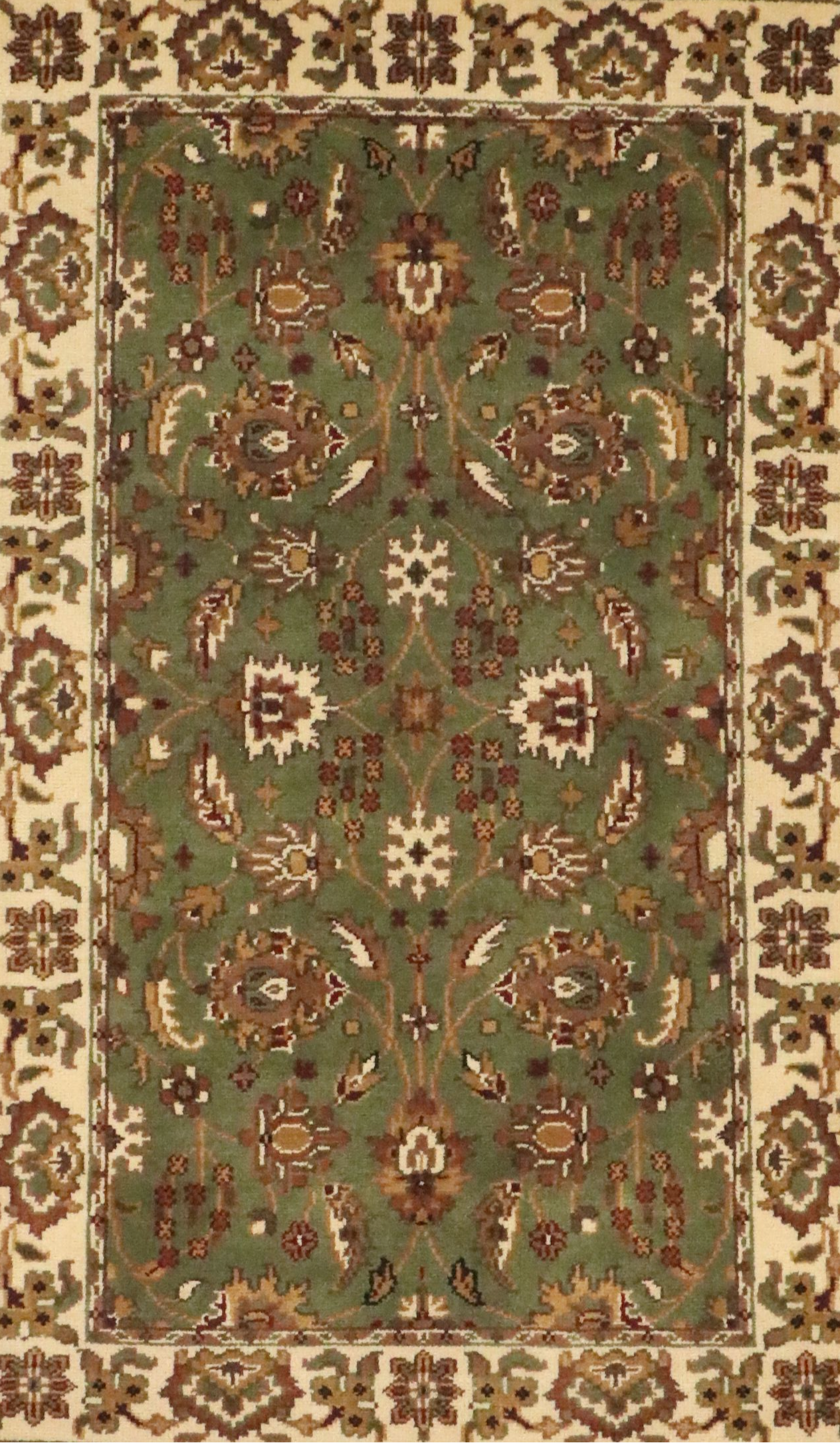 3' x 5'3 Hand-Knotted Indian Agra Area Rug