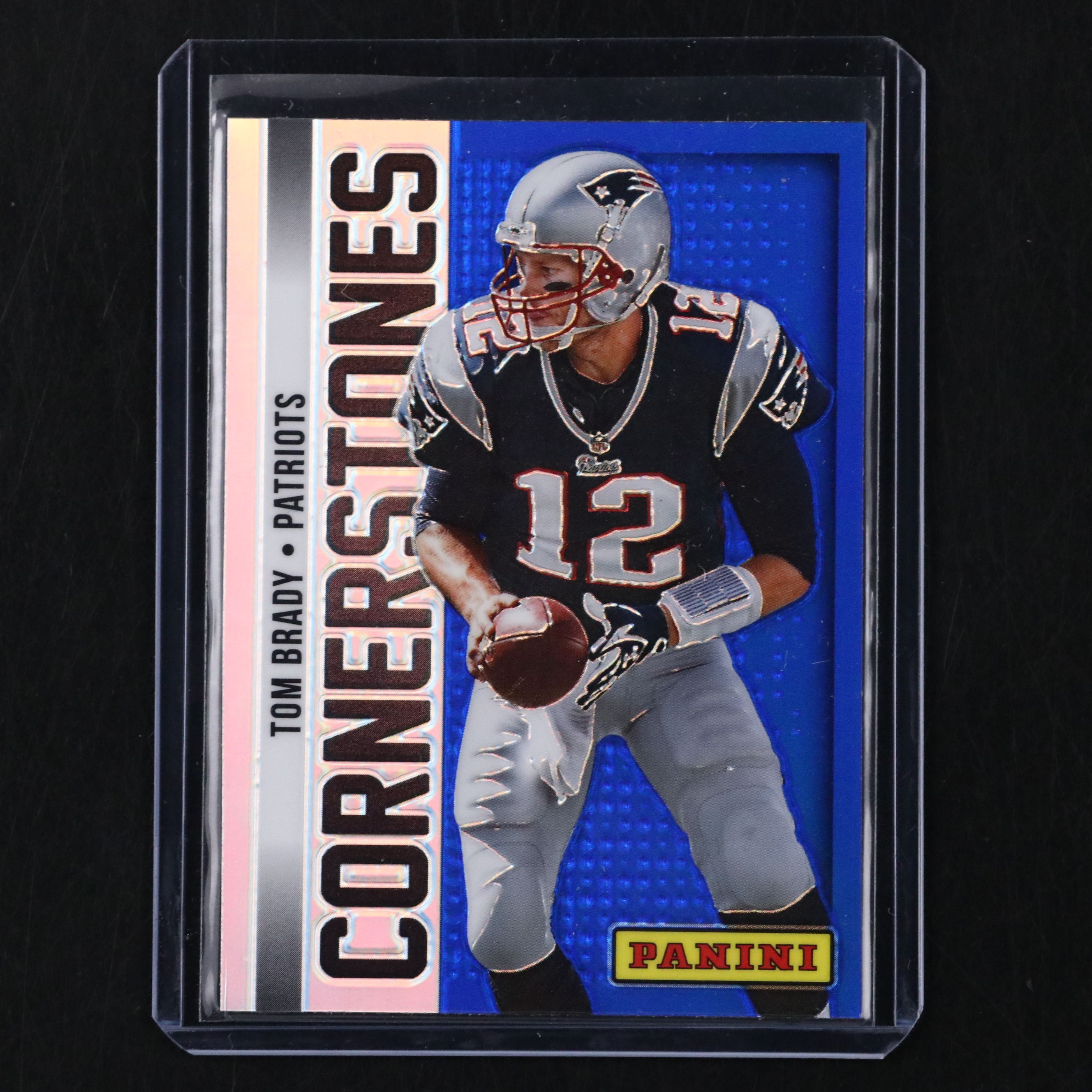 2013 Prizm Tom Brady Cornerstones Red Prizm Football Card No. 67/99 with More