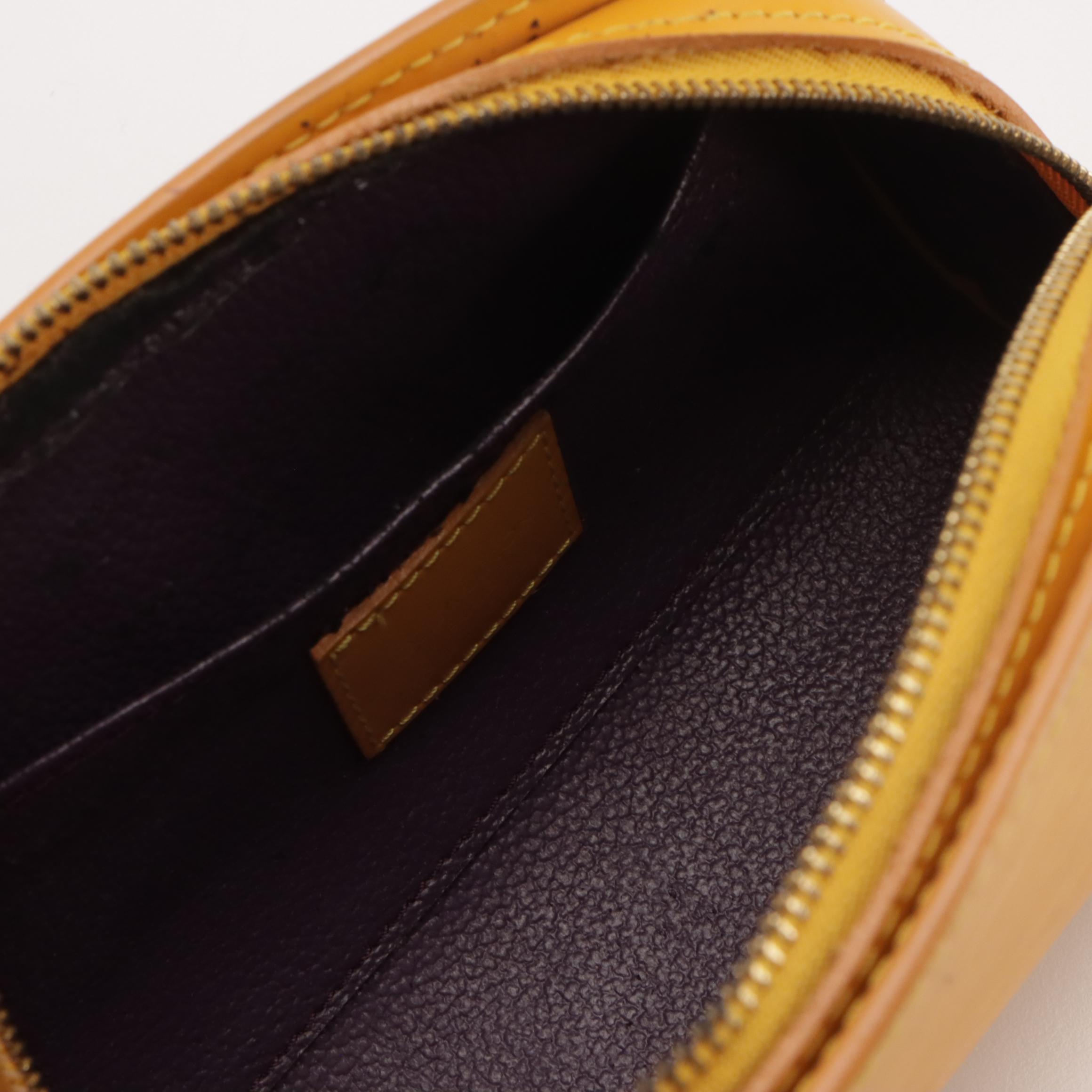 Louis Vuitton Dauphine Cosmetic Pouch in Tassil Yellow Epi/Smooth Leather