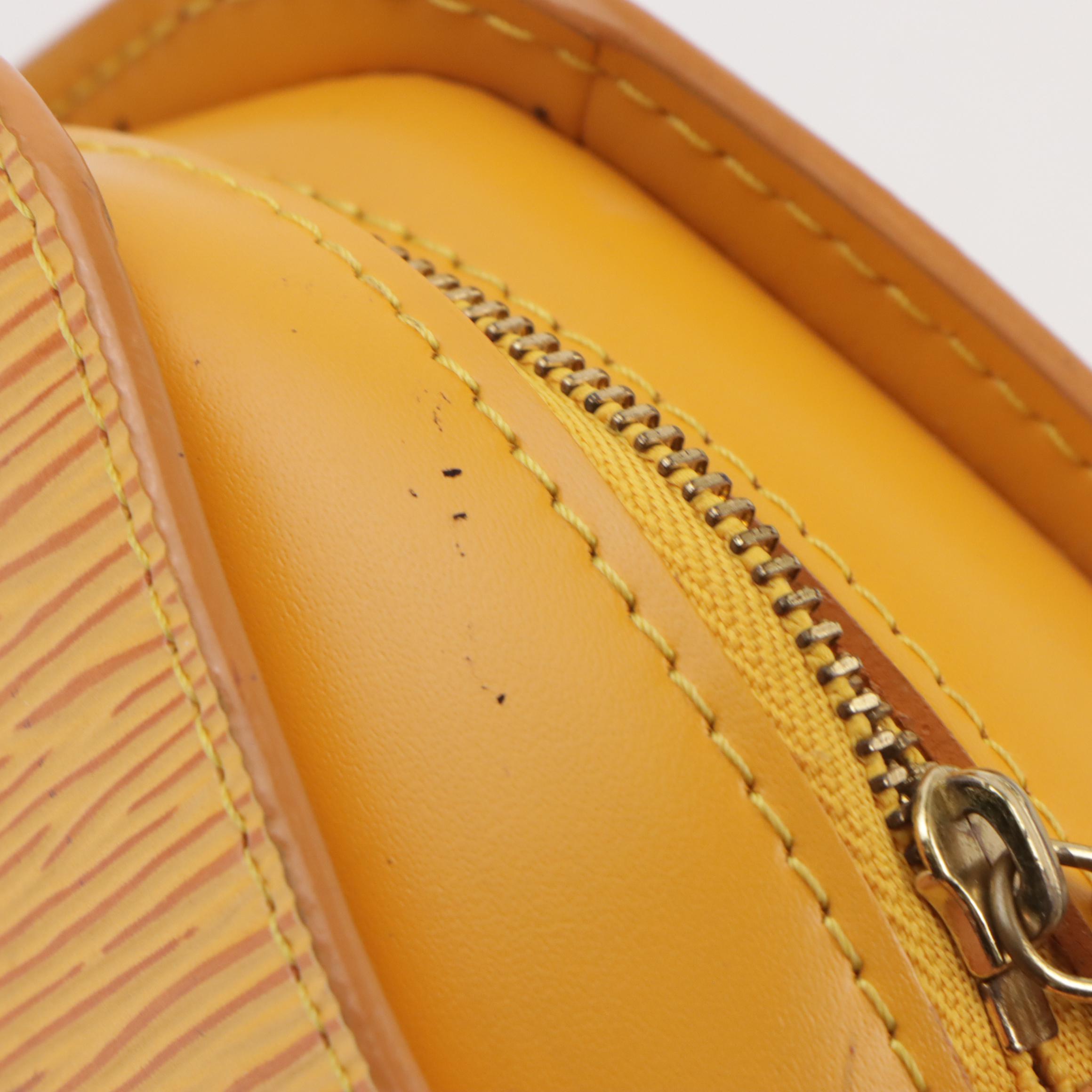 Louis Vuitton Dauphine Cosmetic Pouch in Tassil Yellow Epi/Smooth Leather