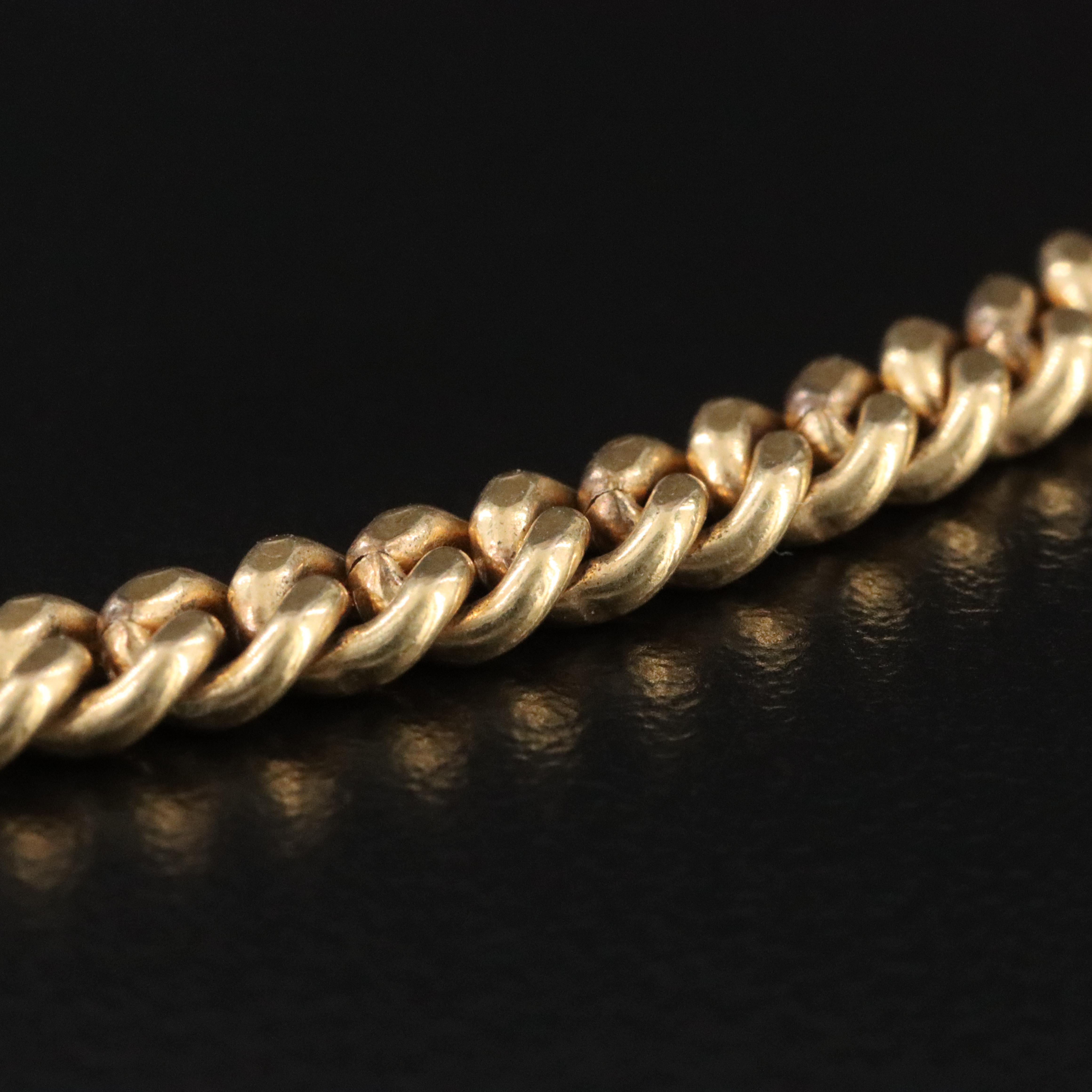 Gold-Filled Curb Link Watch Chain