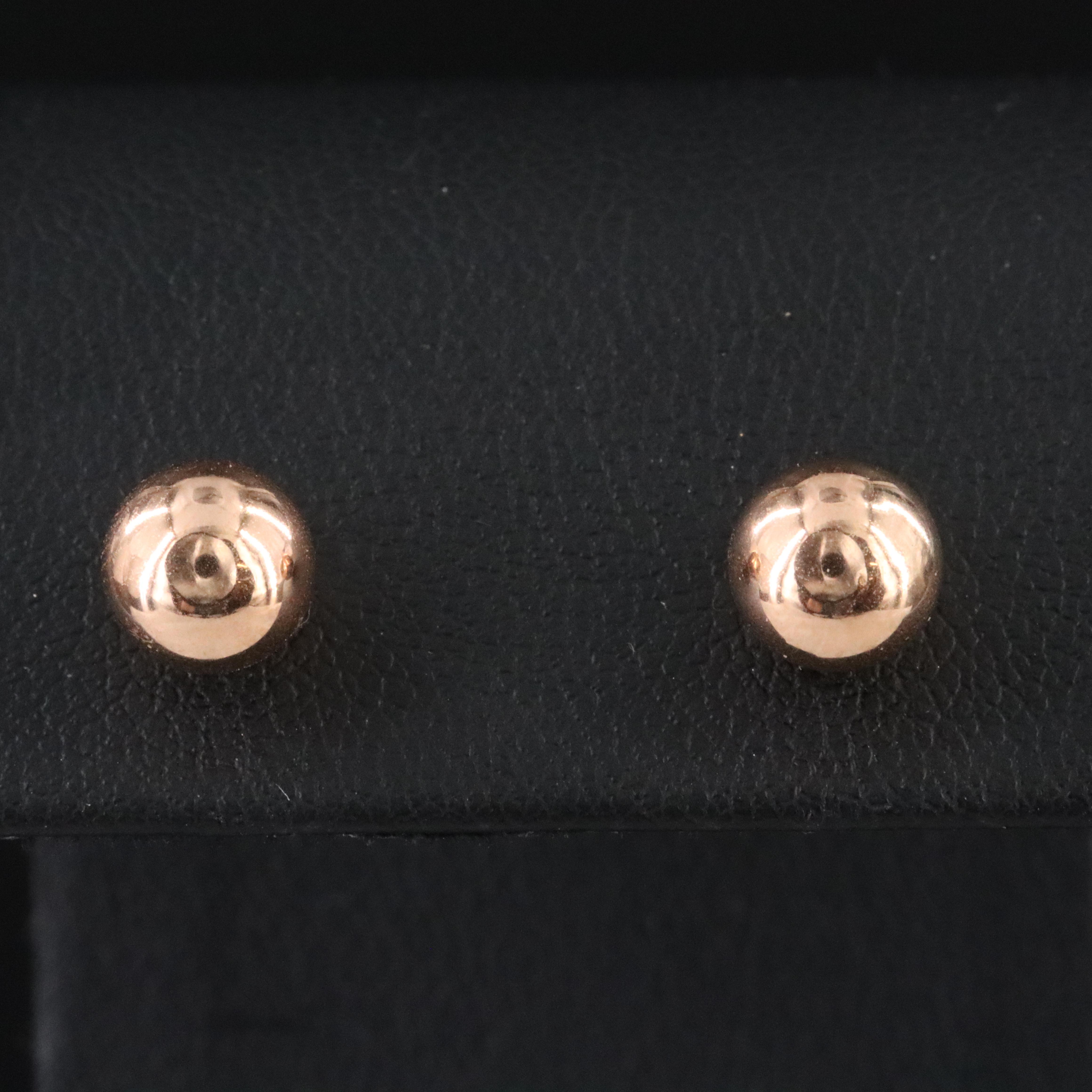 14K Rose Gold Stud Earrings