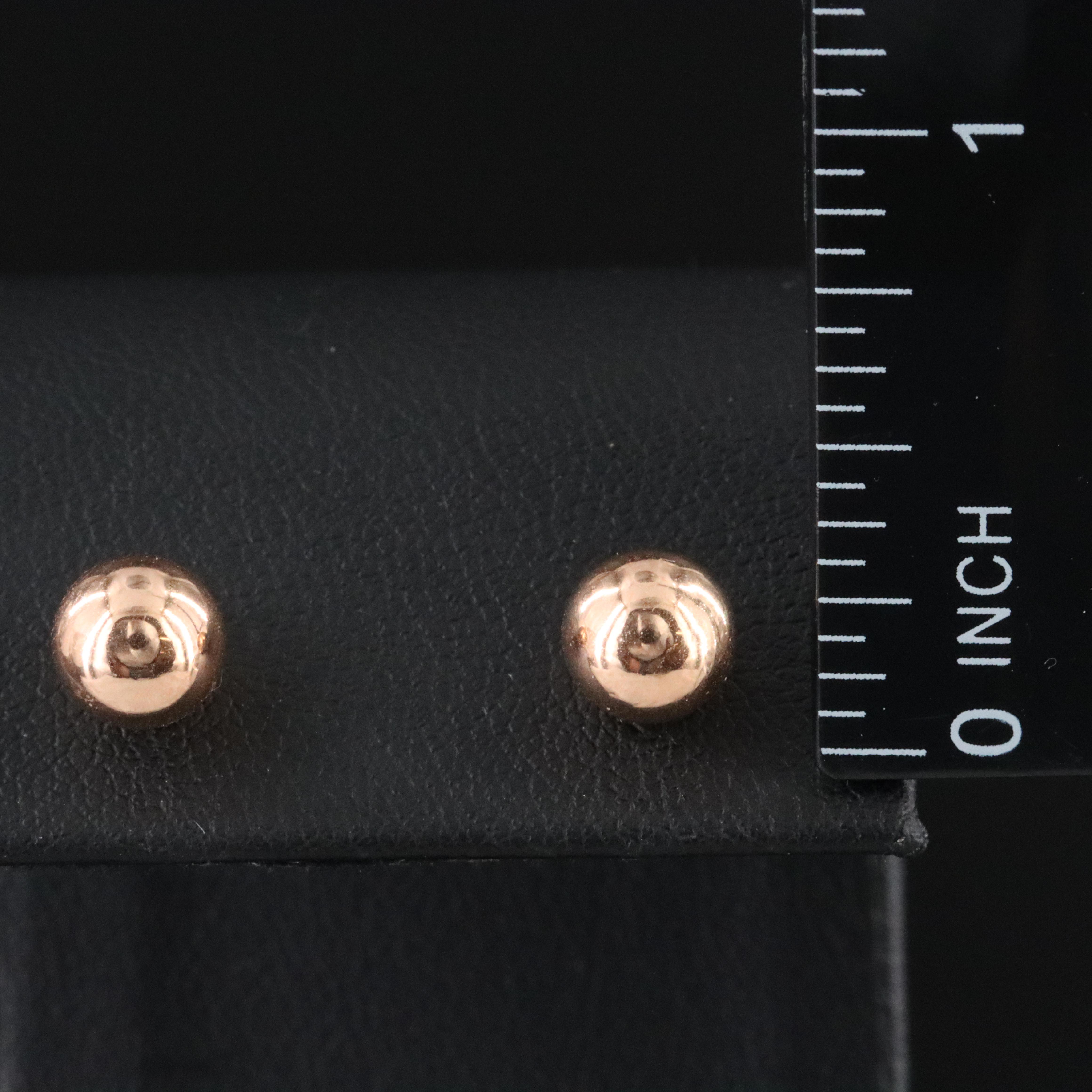 14K Rose Gold Stud Earrings