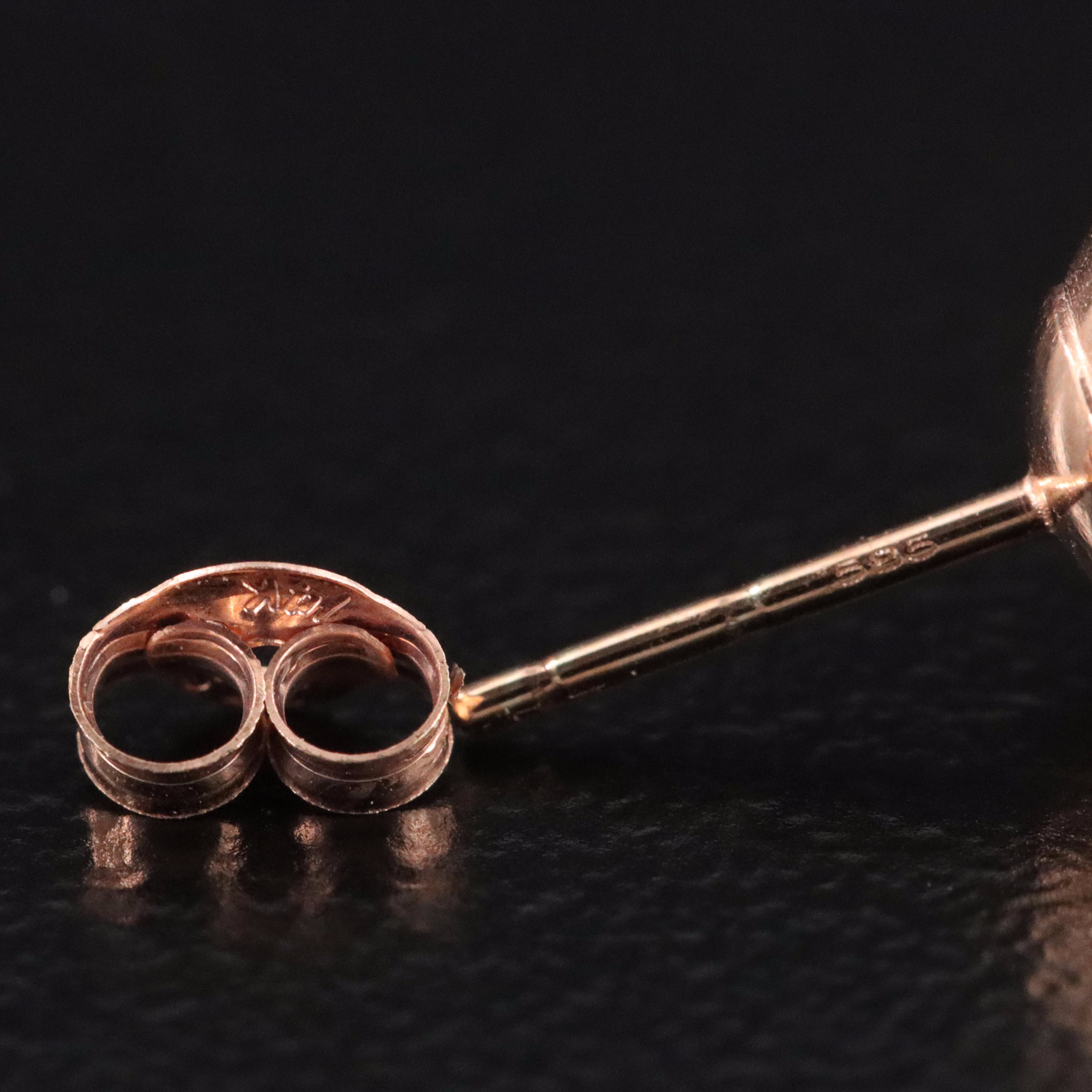 14K Rose Gold Stud Earrings