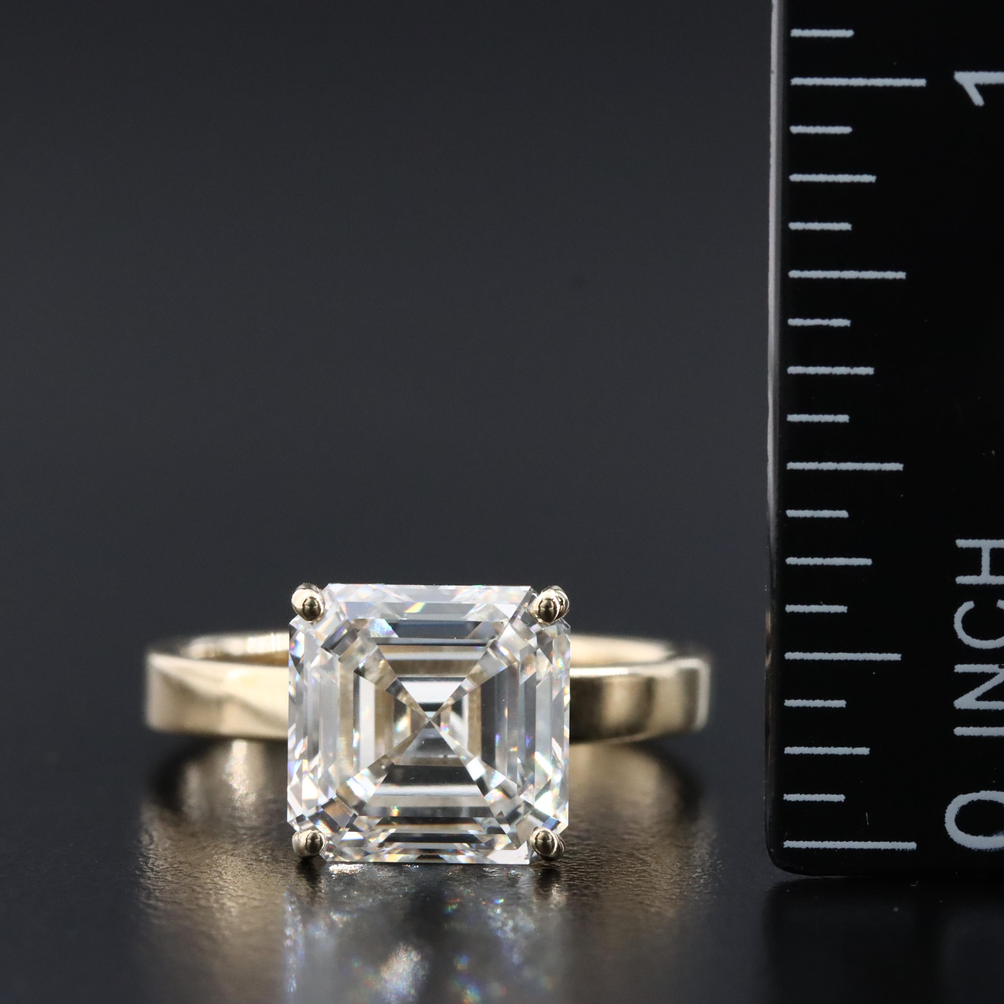 14K 5.00 CT Lab Grown Diamond Solitaire Ring with IGI Report