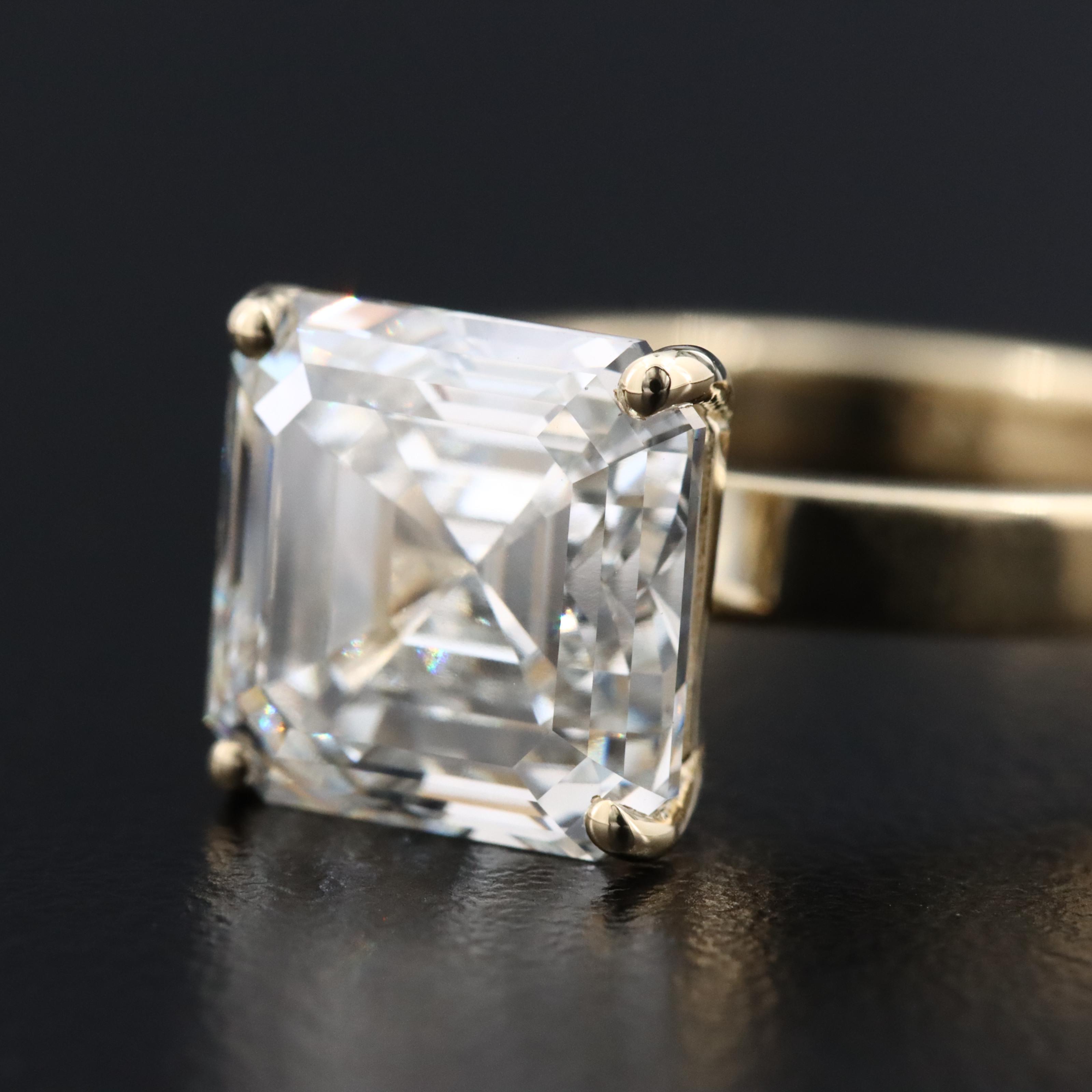 14K 5.00 CT Lab Grown Diamond Solitaire Ring with IGI Report