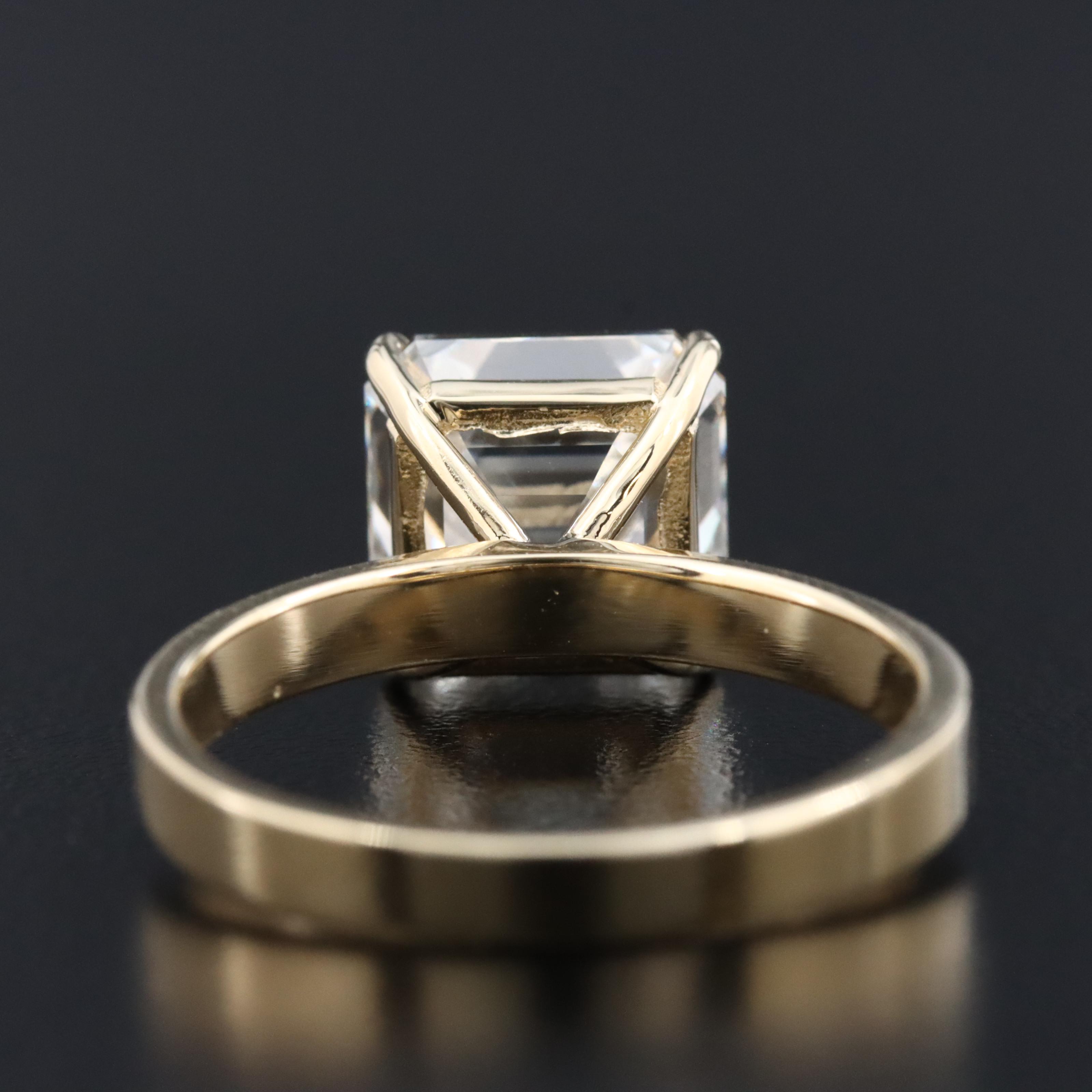 14K 5.00 CT Lab Grown Diamond Solitaire Ring with IGI Report