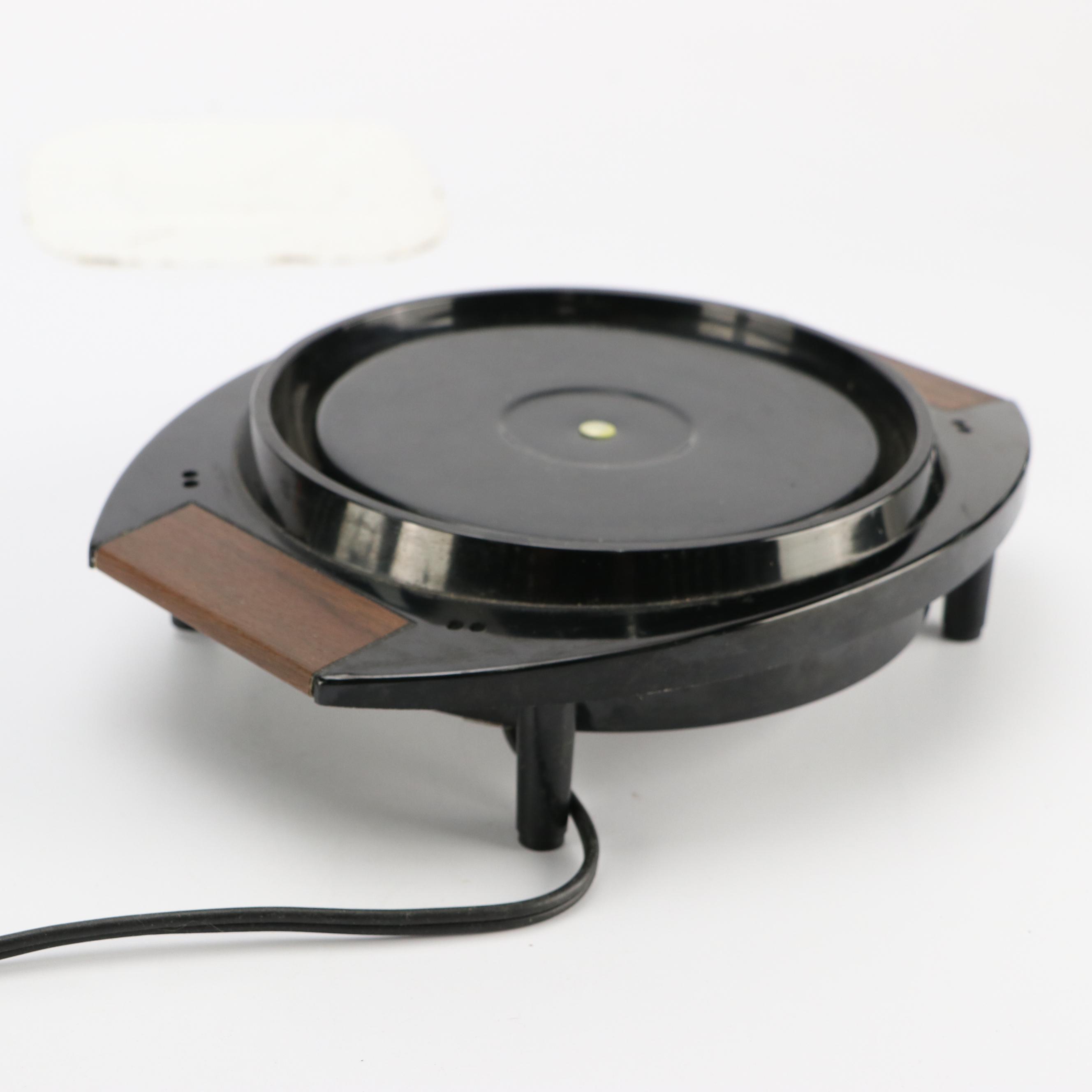 Cornwall Electric Fondue Pot with Fitz and Floyd "Moon Flower" Salad Plates