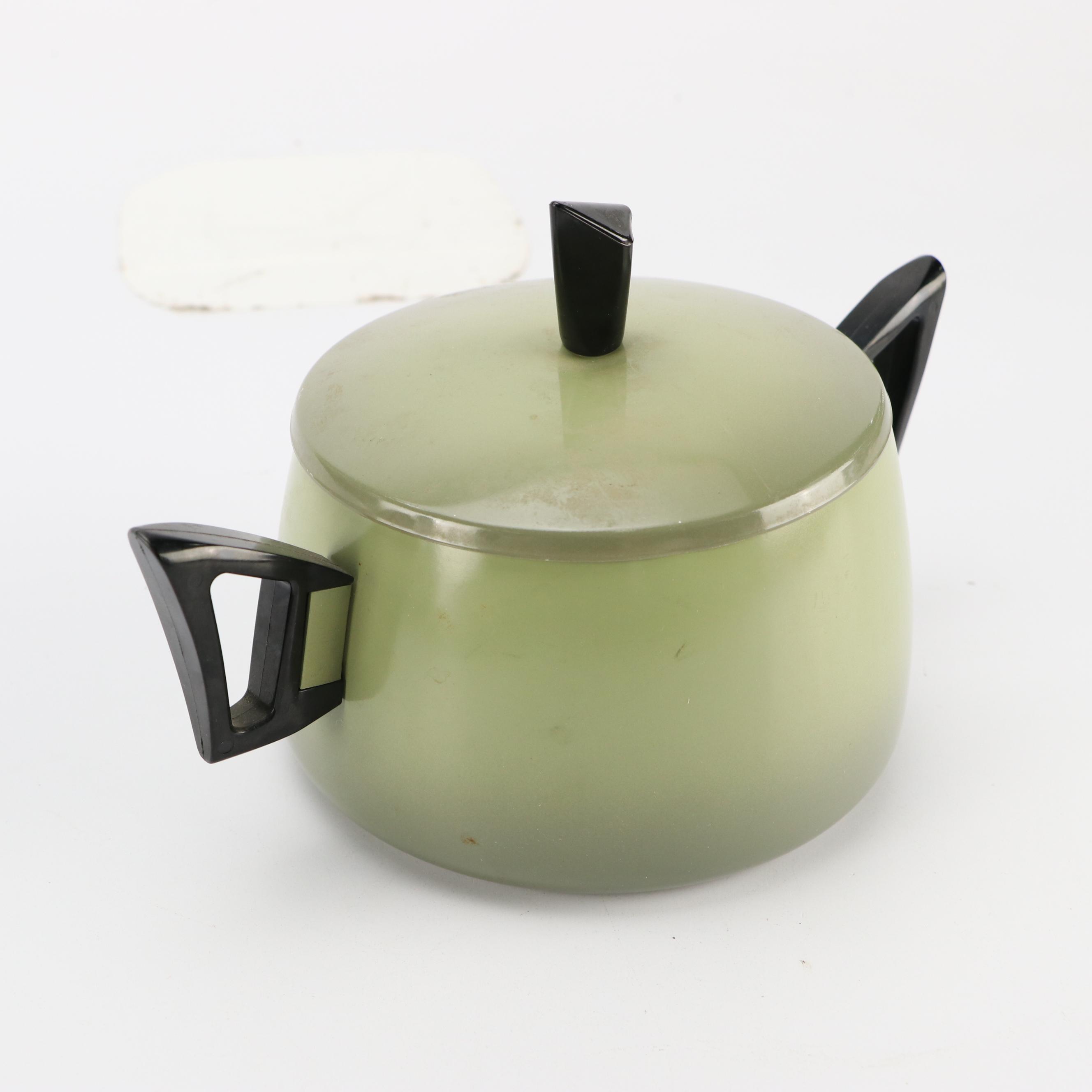 Cornwall Electric Fondue Pot with Fitz and Floyd "Moon Flower" Salad Plates