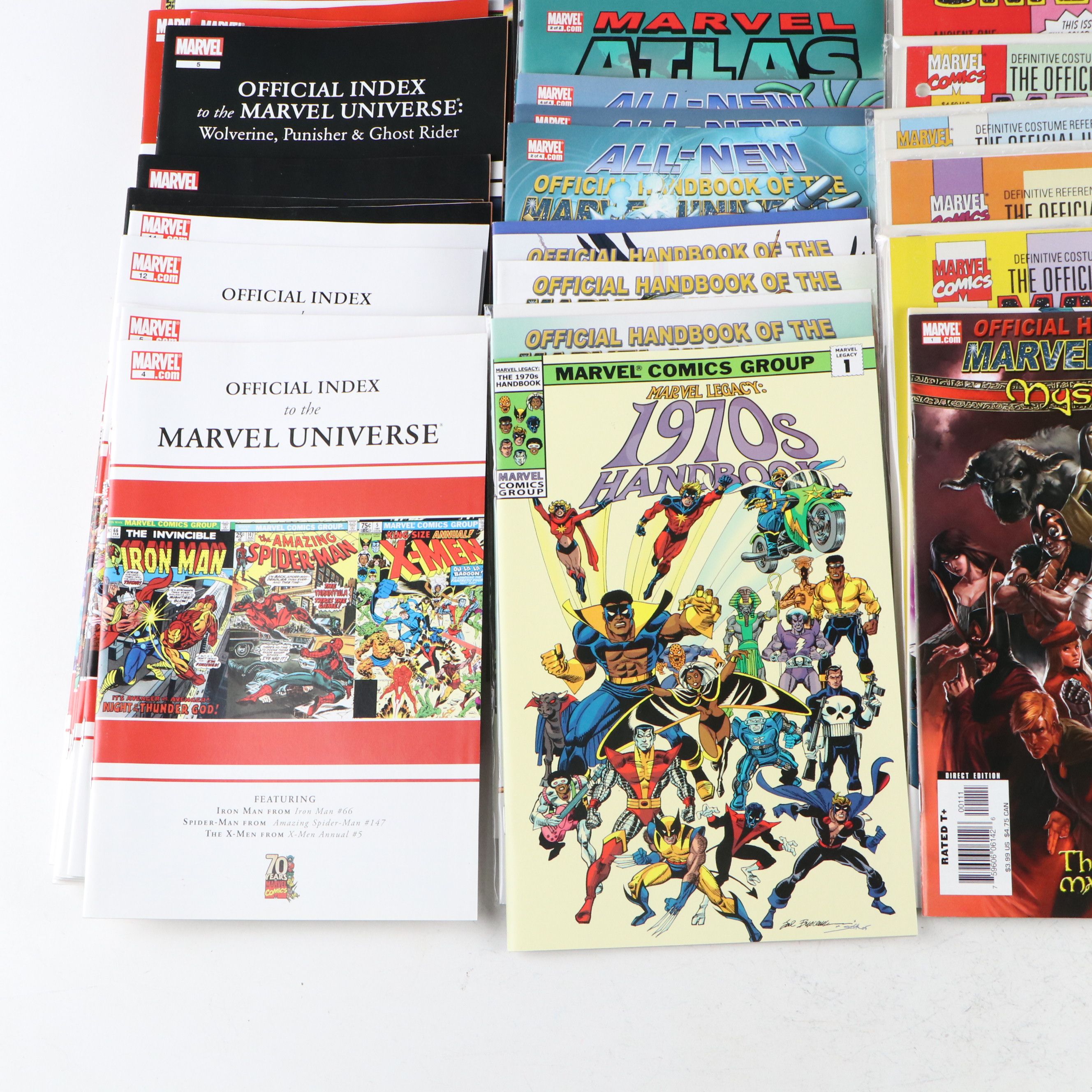 Modern Age Marvel Comic Books Featuring "Official Index to the Marvel Universe"