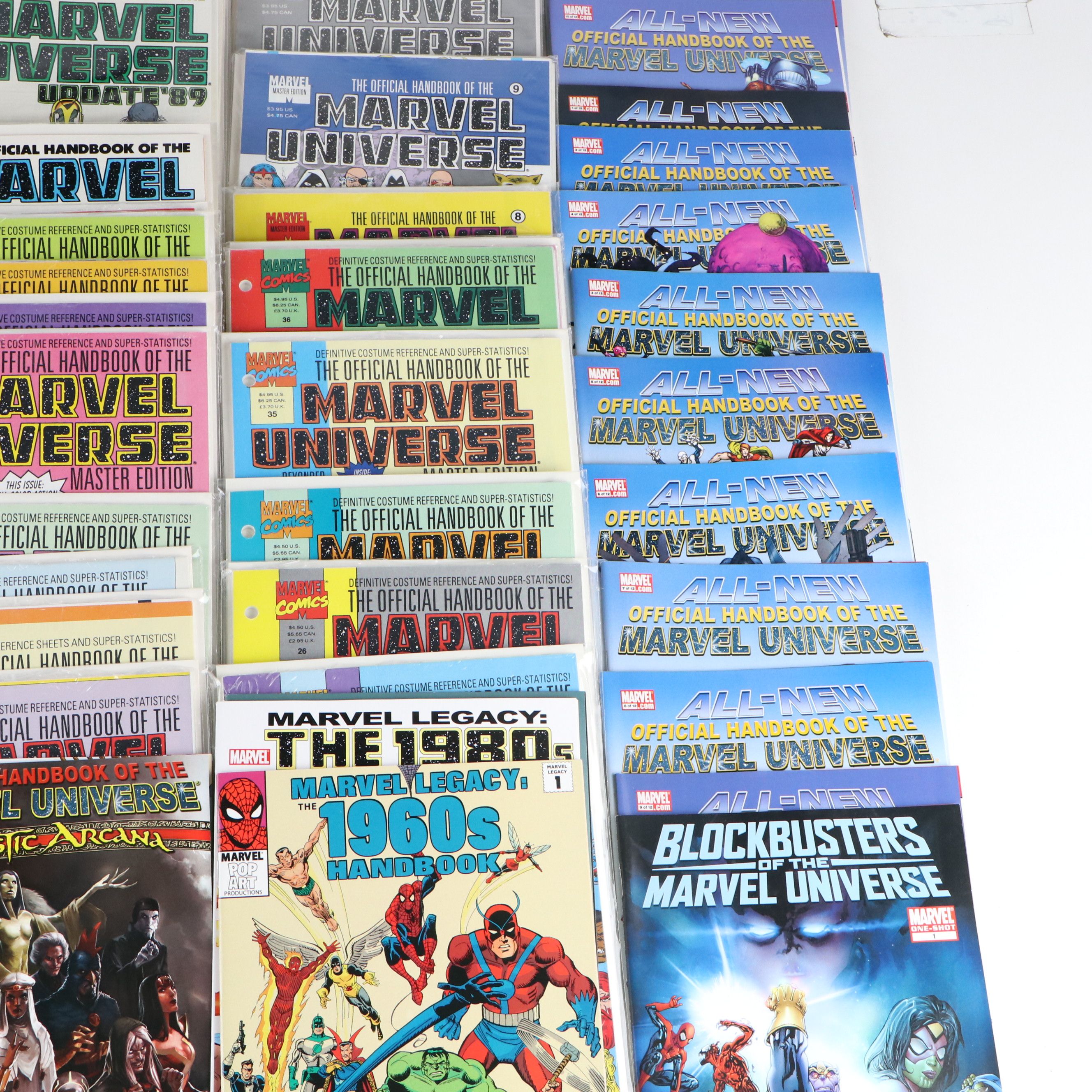 Modern Age Marvel Comic Books Featuring "Official Index to the Marvel Universe"