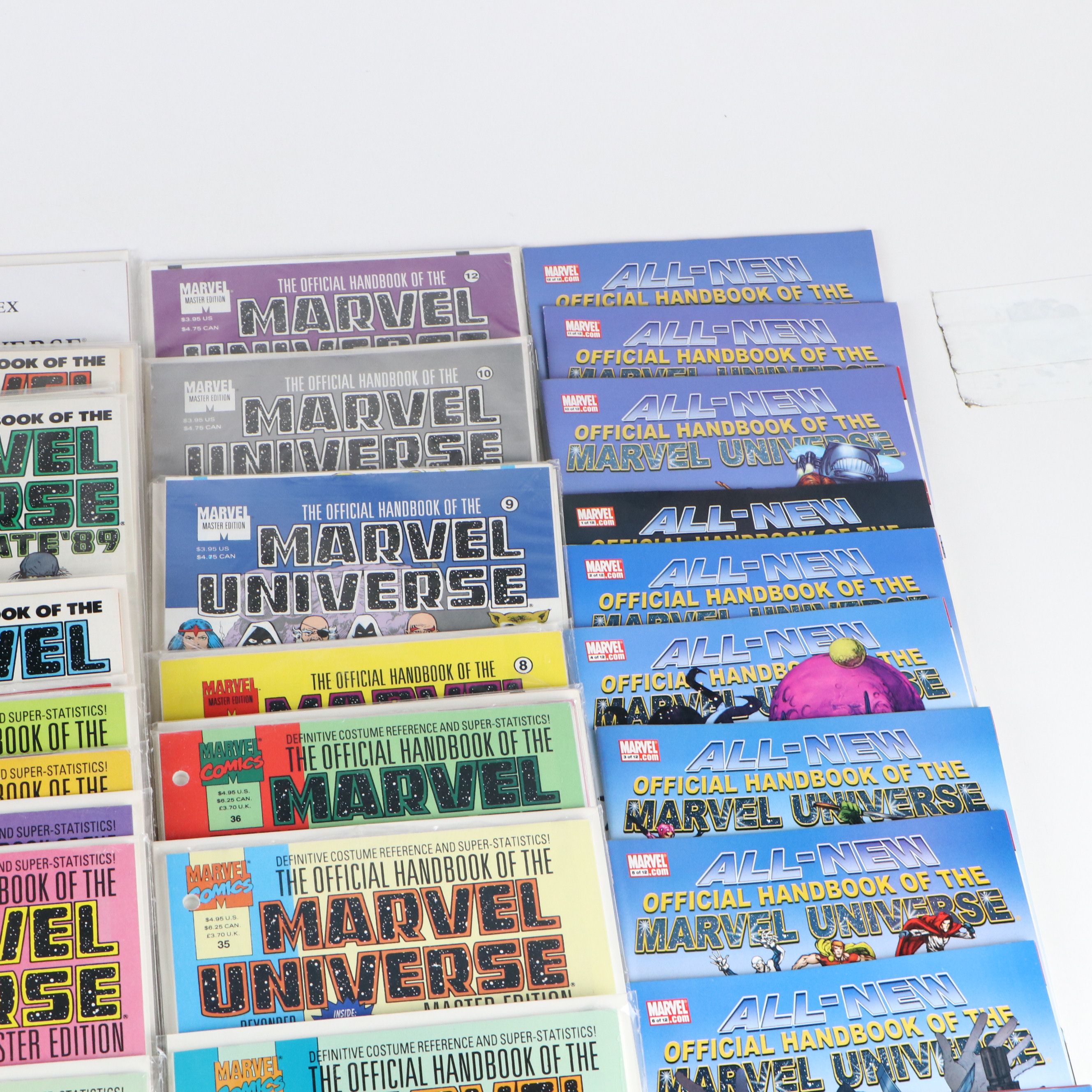 Modern Age Marvel Comic Books Featuring "Official Index to the Marvel Universe"
