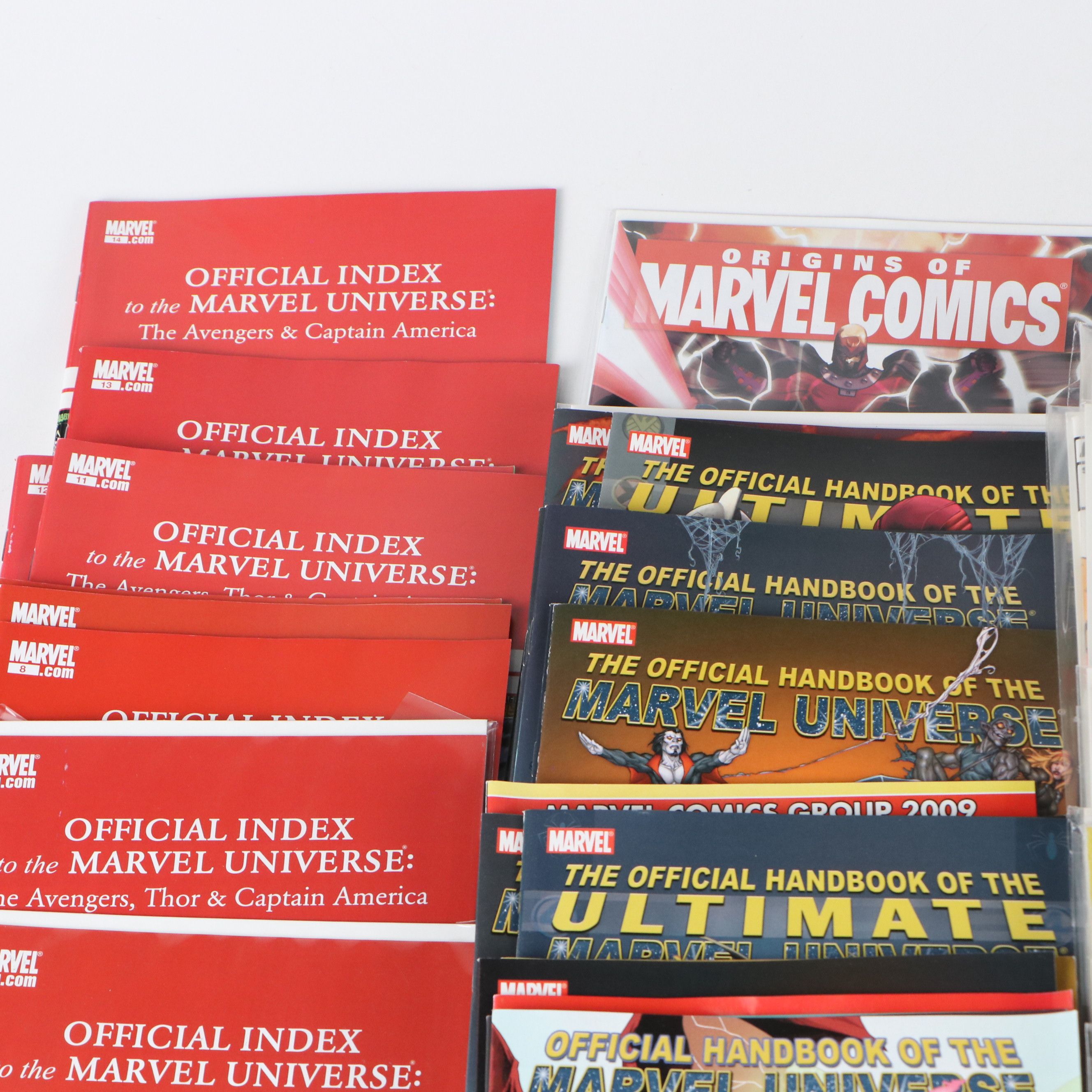 Modern Age Marvel Comic Books Featuring "Official Index to the Marvel Universe"