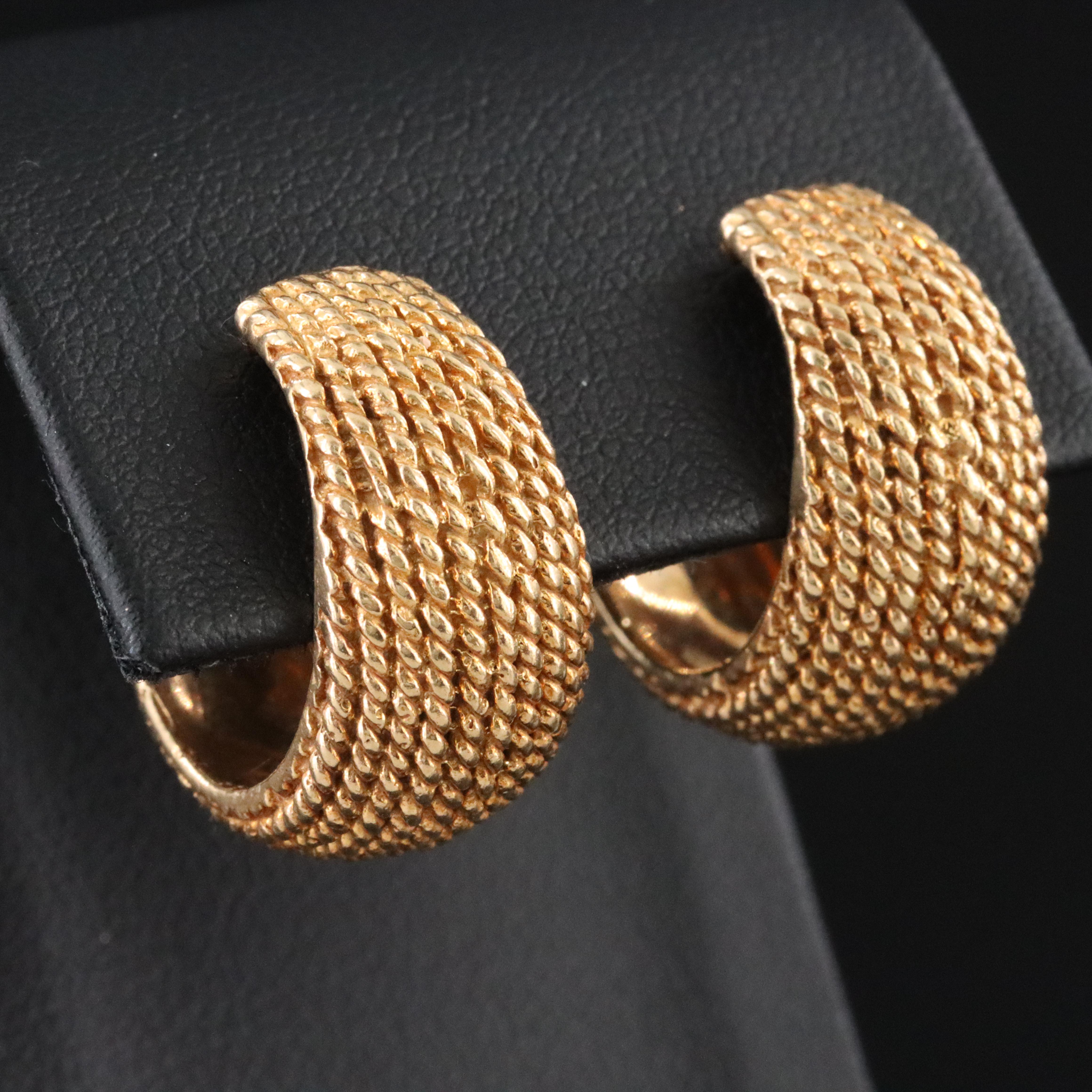 14K Rope Hoops