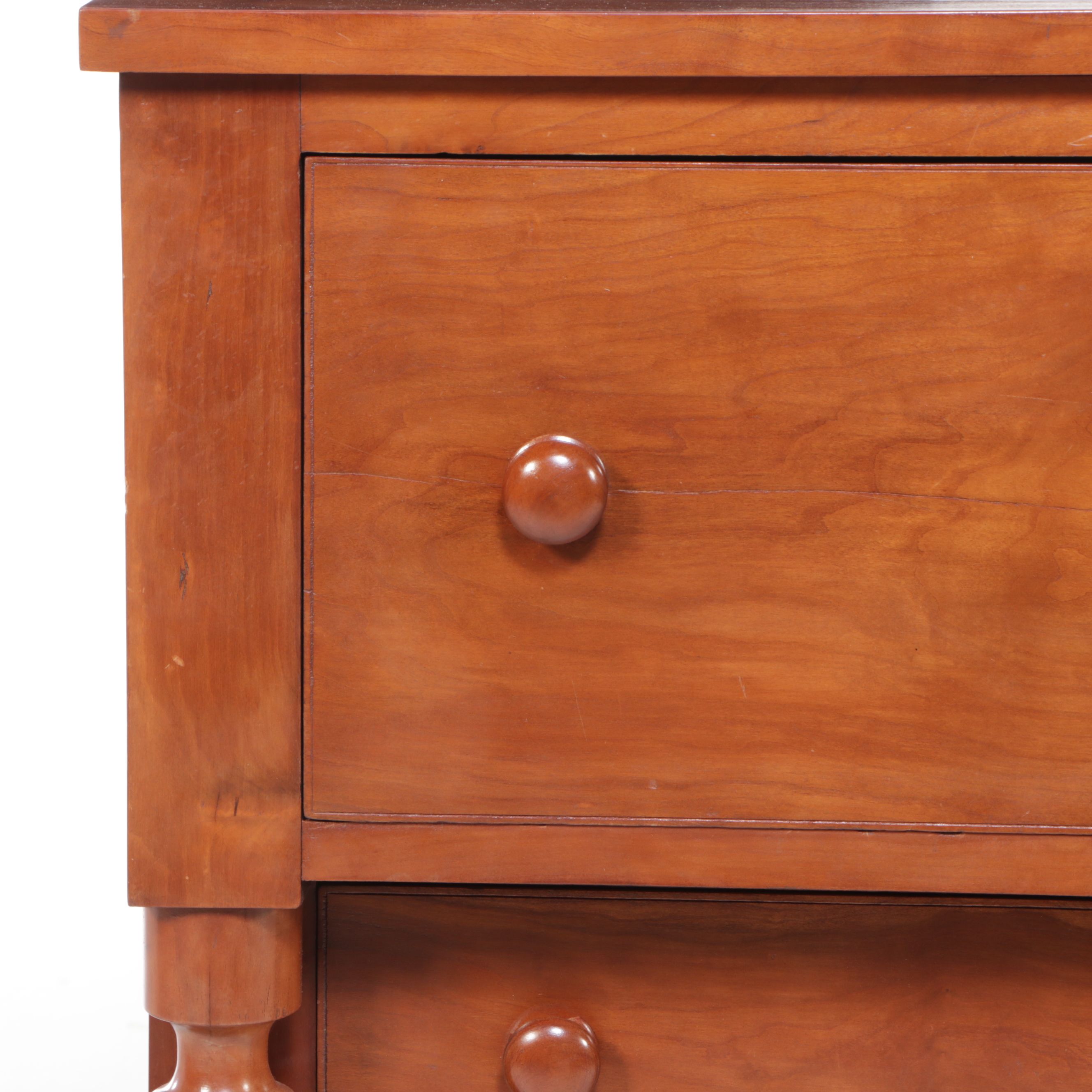 American Empire Cherry Chest of Drawers, 19th Century
