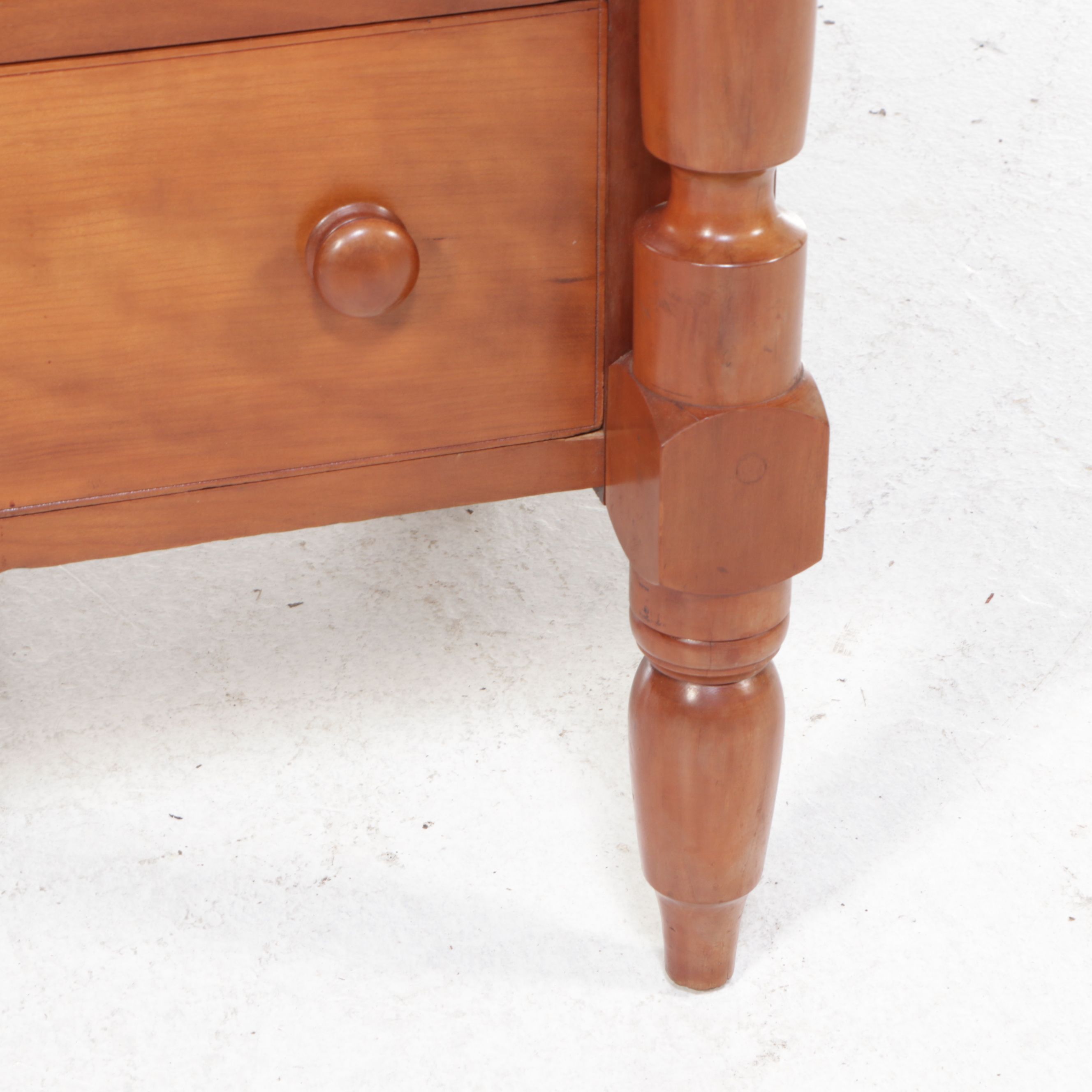 American Empire Cherry Chest of Drawers, 19th Century