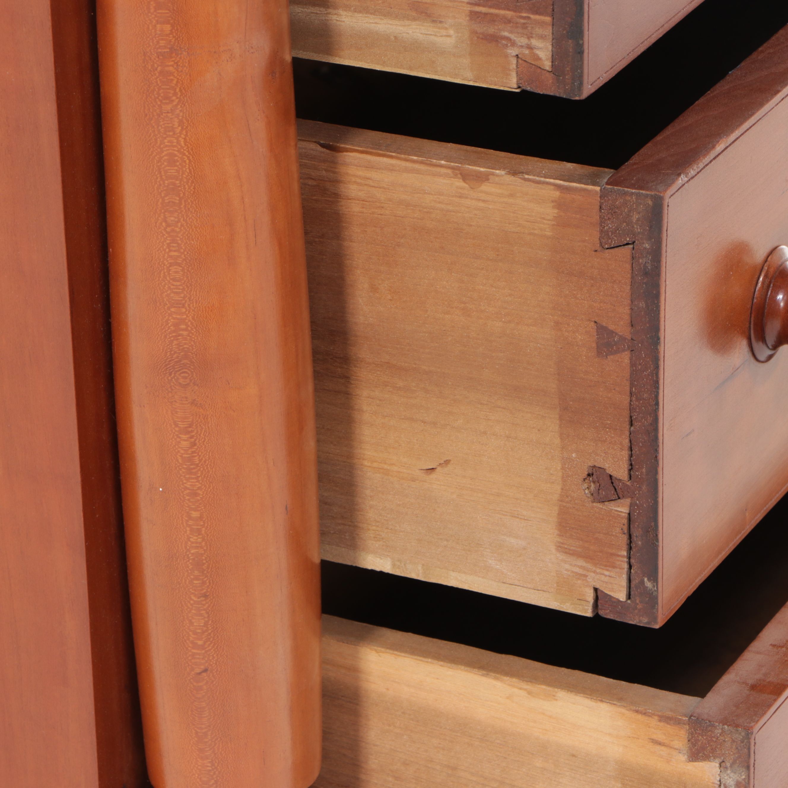 American Empire Cherry Chest of Drawers, 19th Century