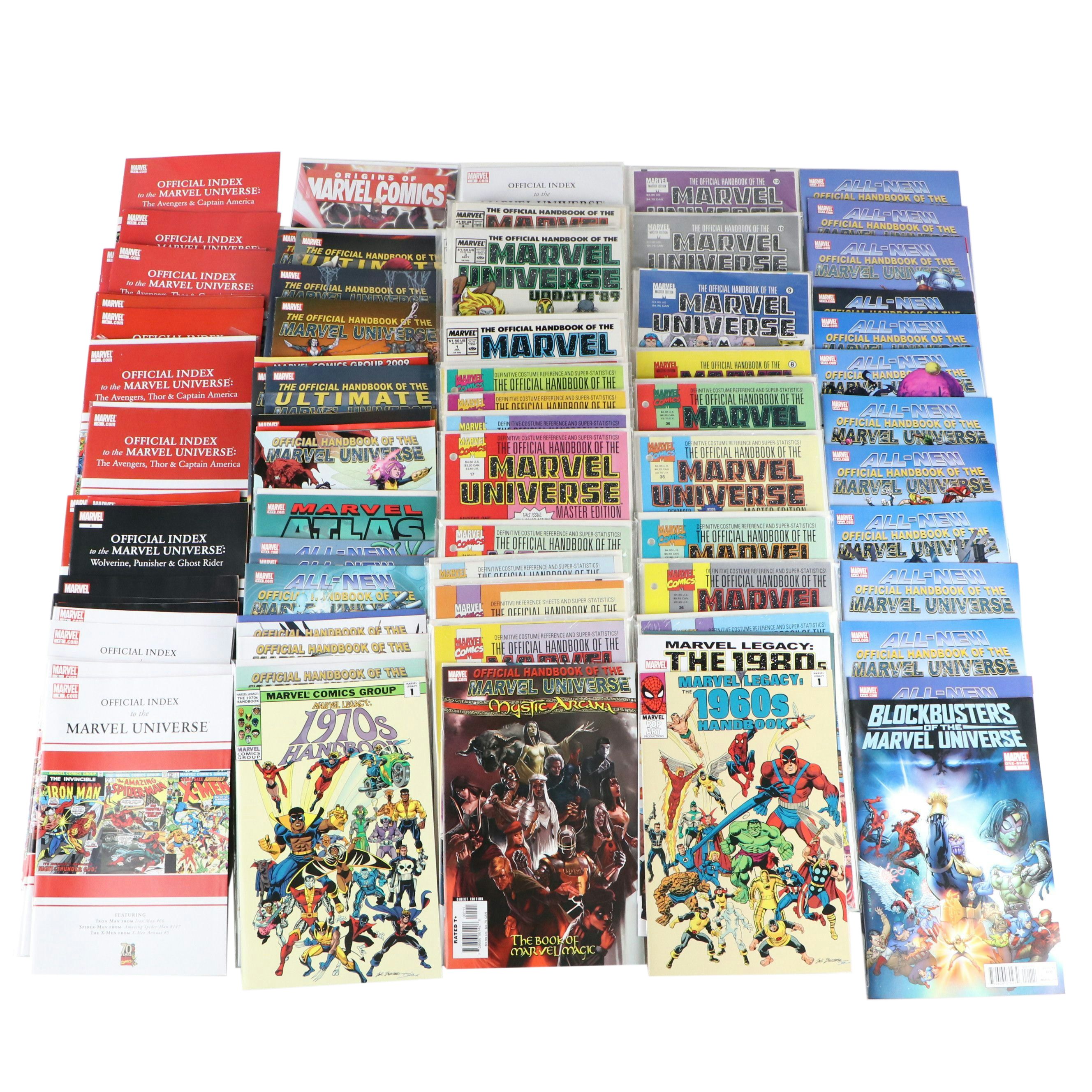 Modern Age Marvel Comic Books Featuring "Official Index to the Marvel Universe"