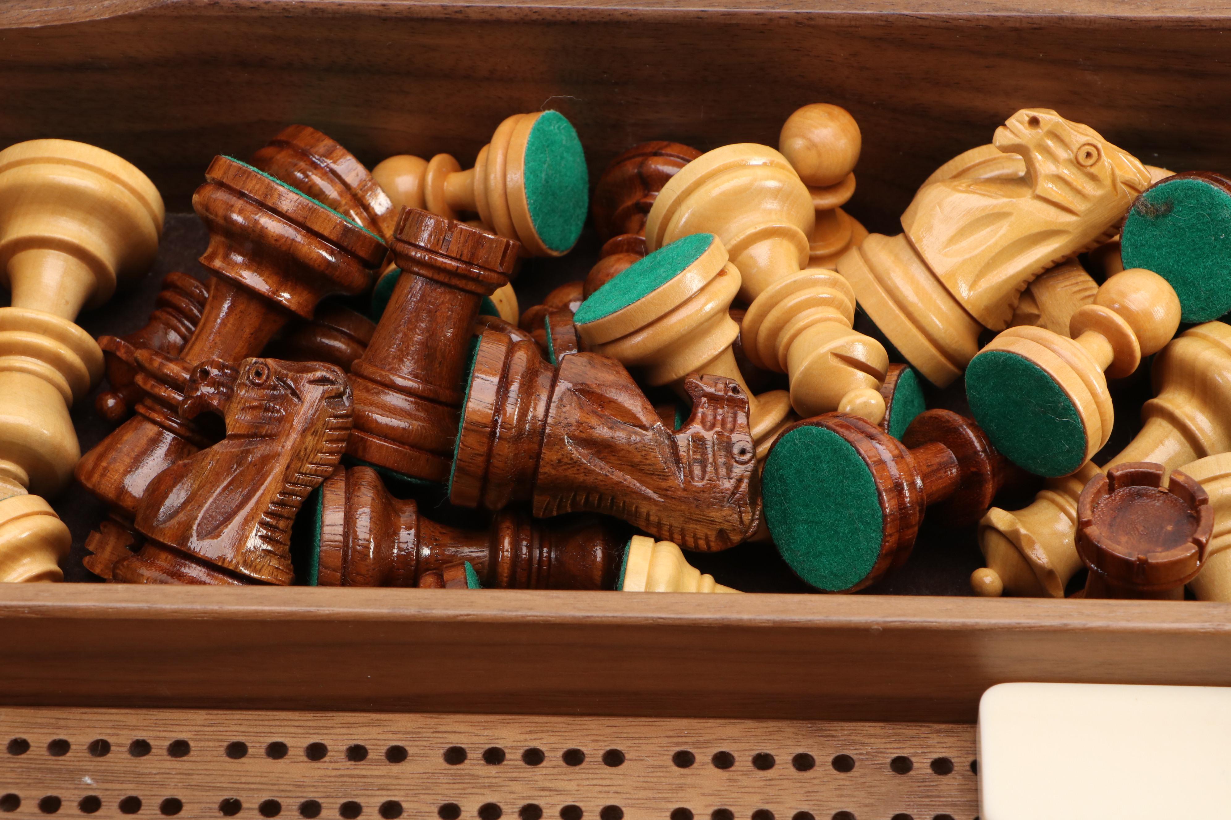 Drueke Wooden Game Board Set, Mid-20th Century