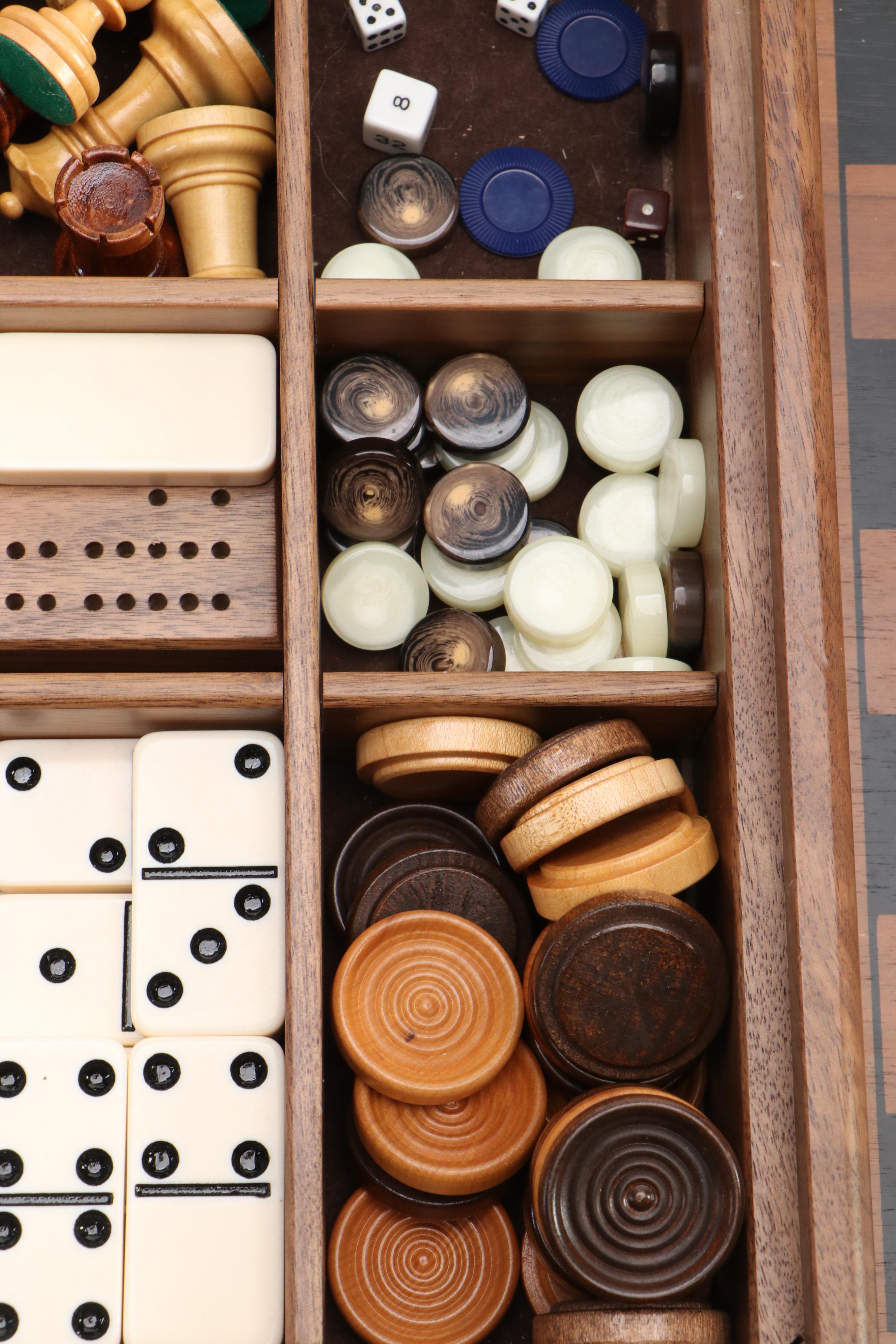 Drueke Wooden Game Board Set, Mid-20th Century