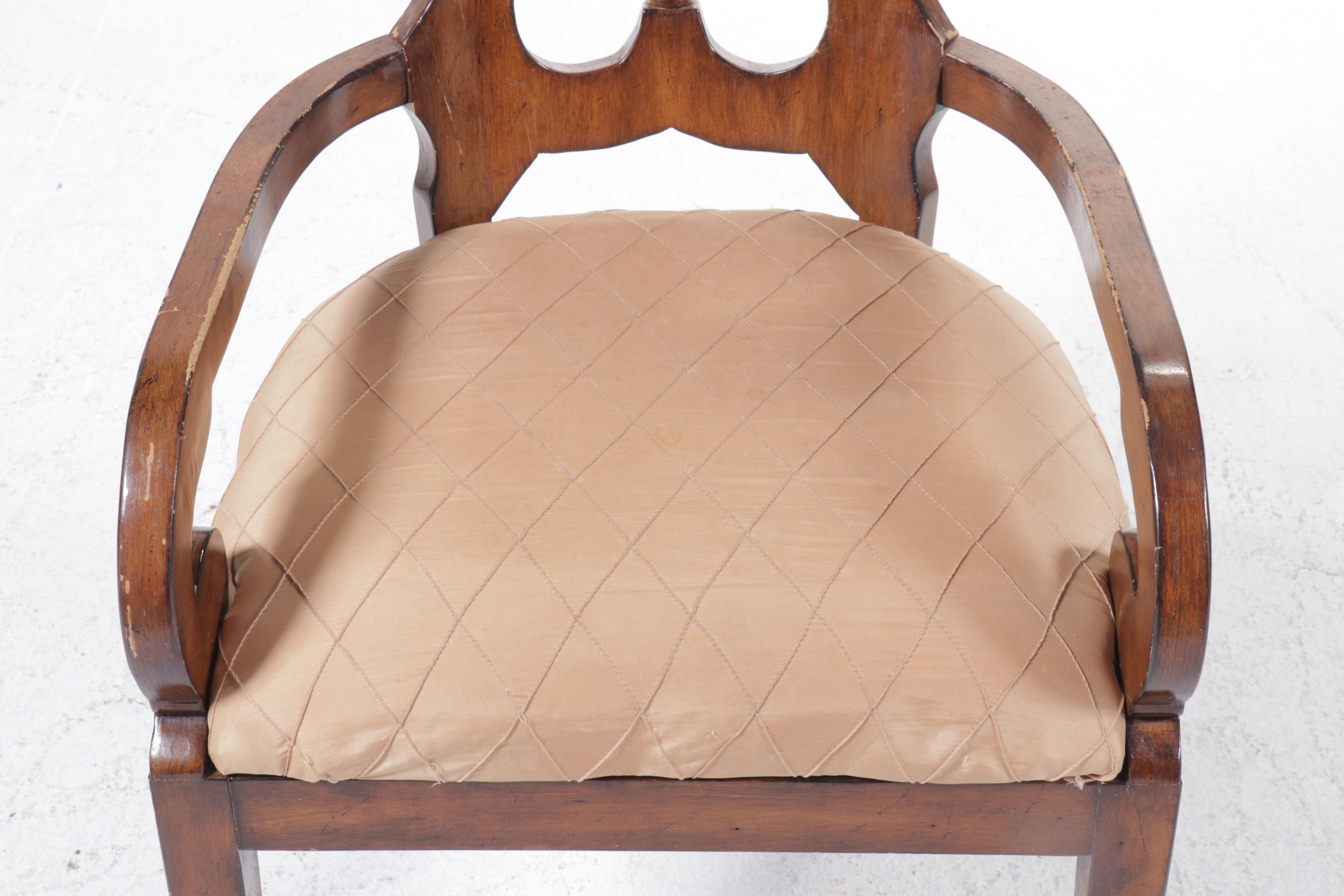 Classical Style Mahogany Armchair, 20th Century