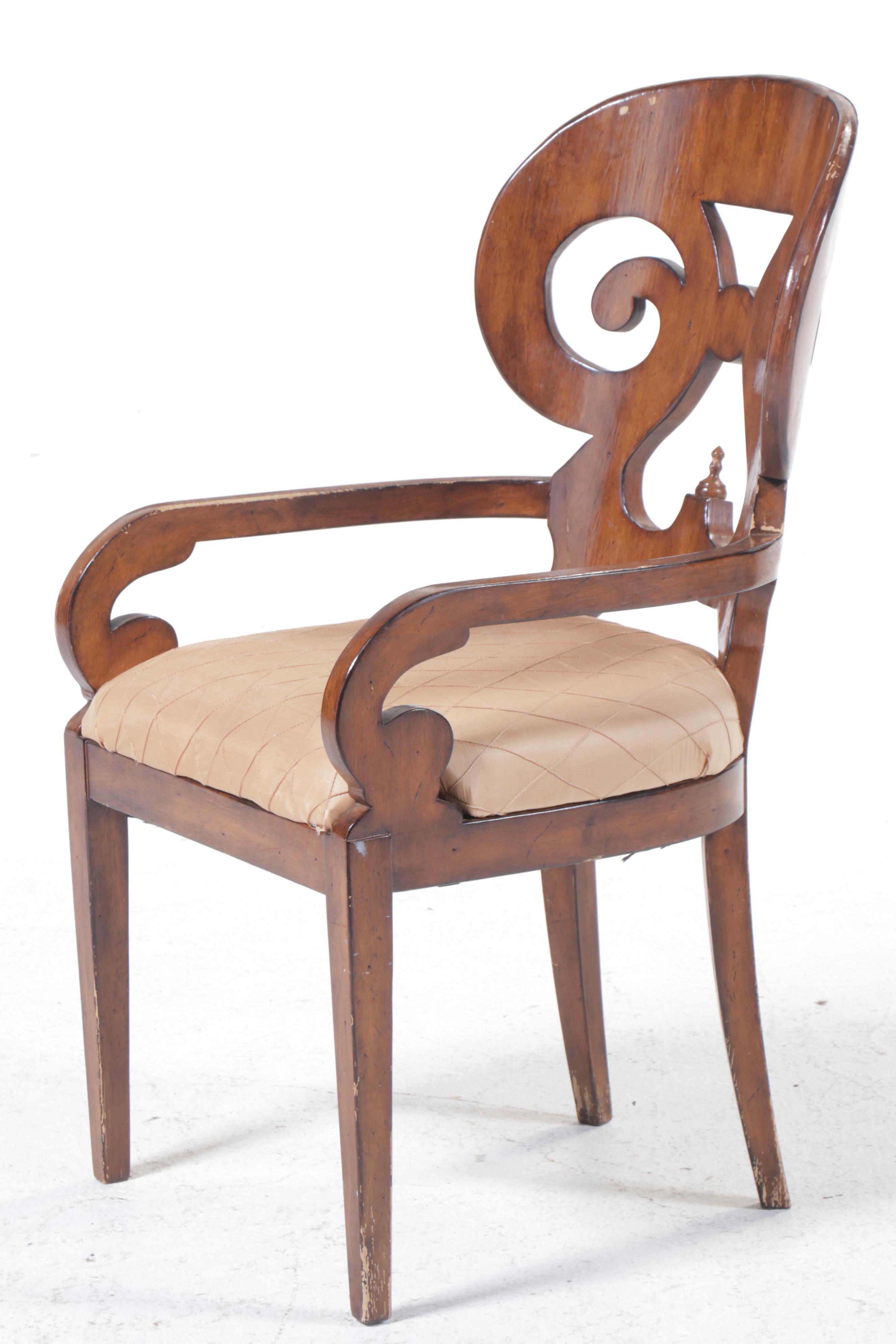 Classical Style Mahogany Armchair, 20th Century
