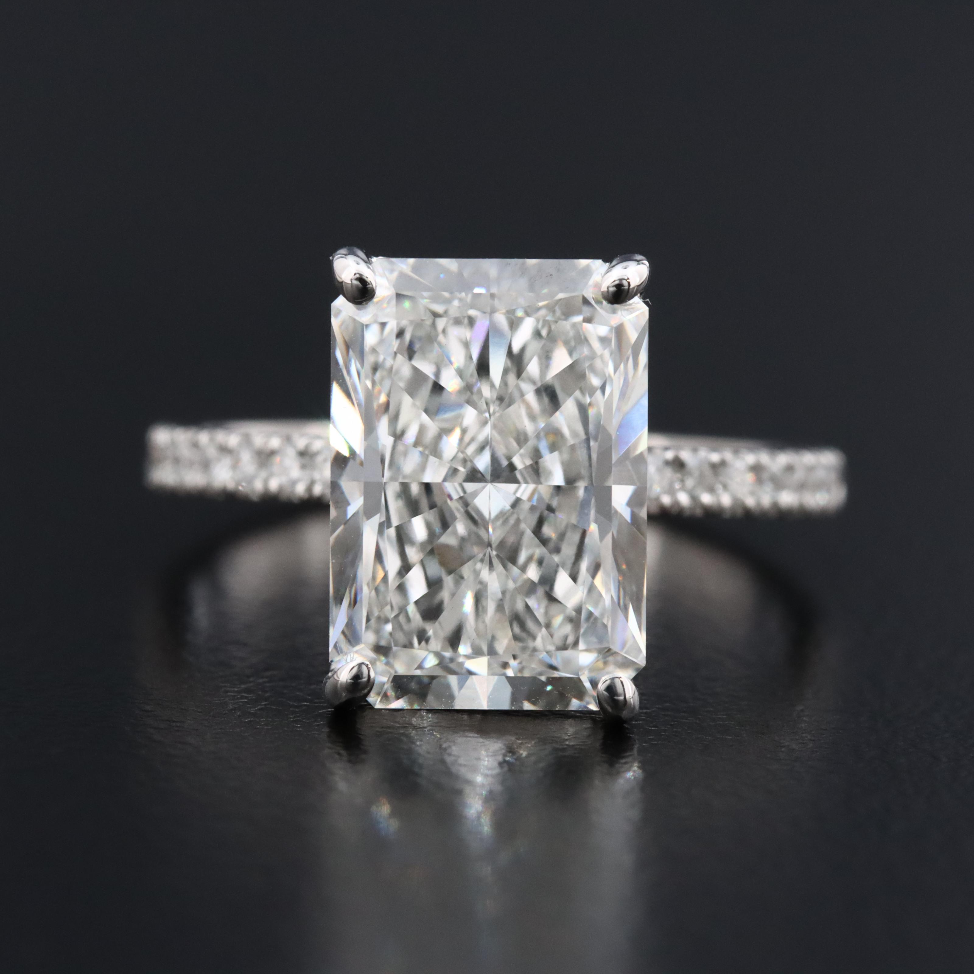 18K 5.24 CTW Lab Grown Diamond Ring with IGI Report