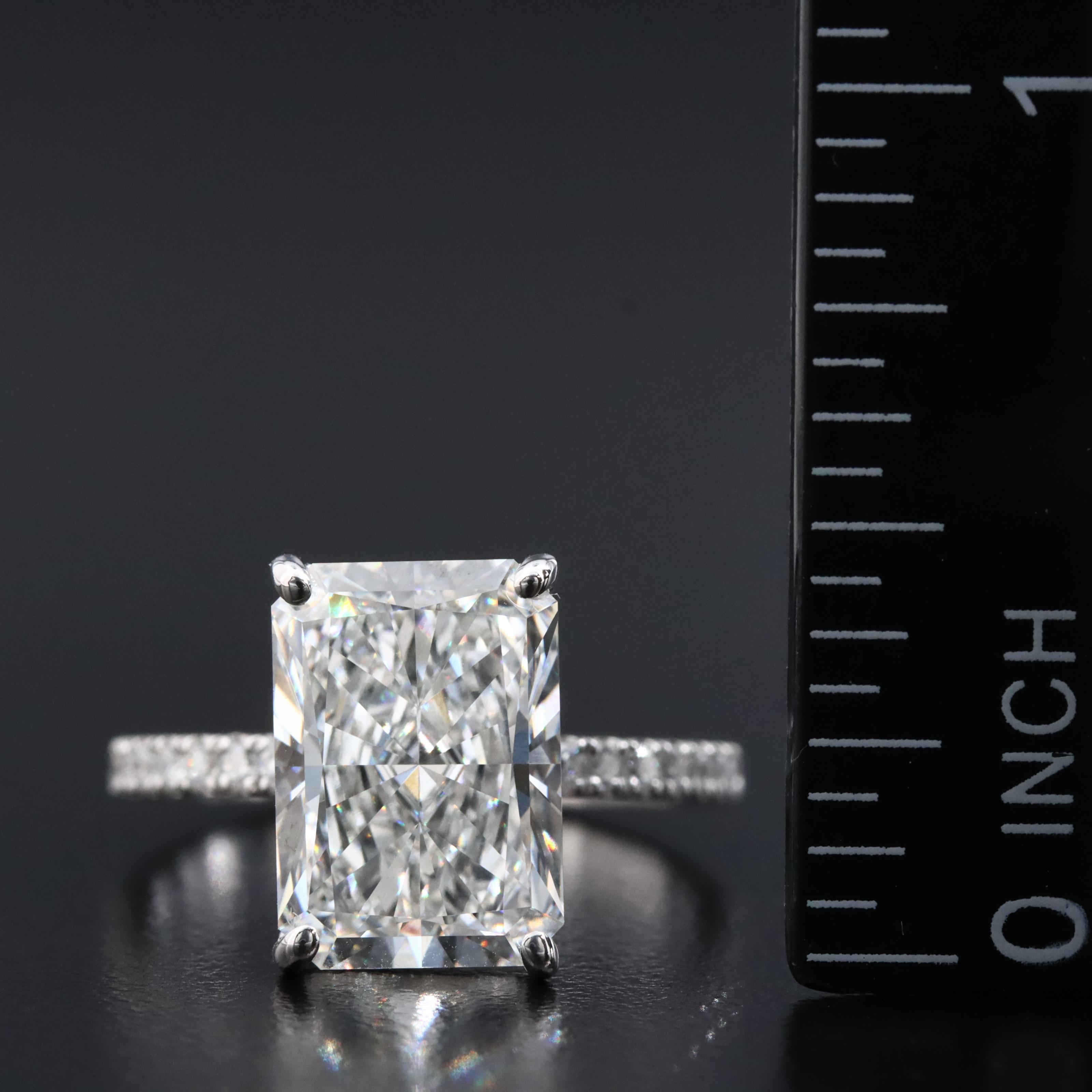 18K 5.24 CTW Lab Grown Diamond Ring with IGI Report
