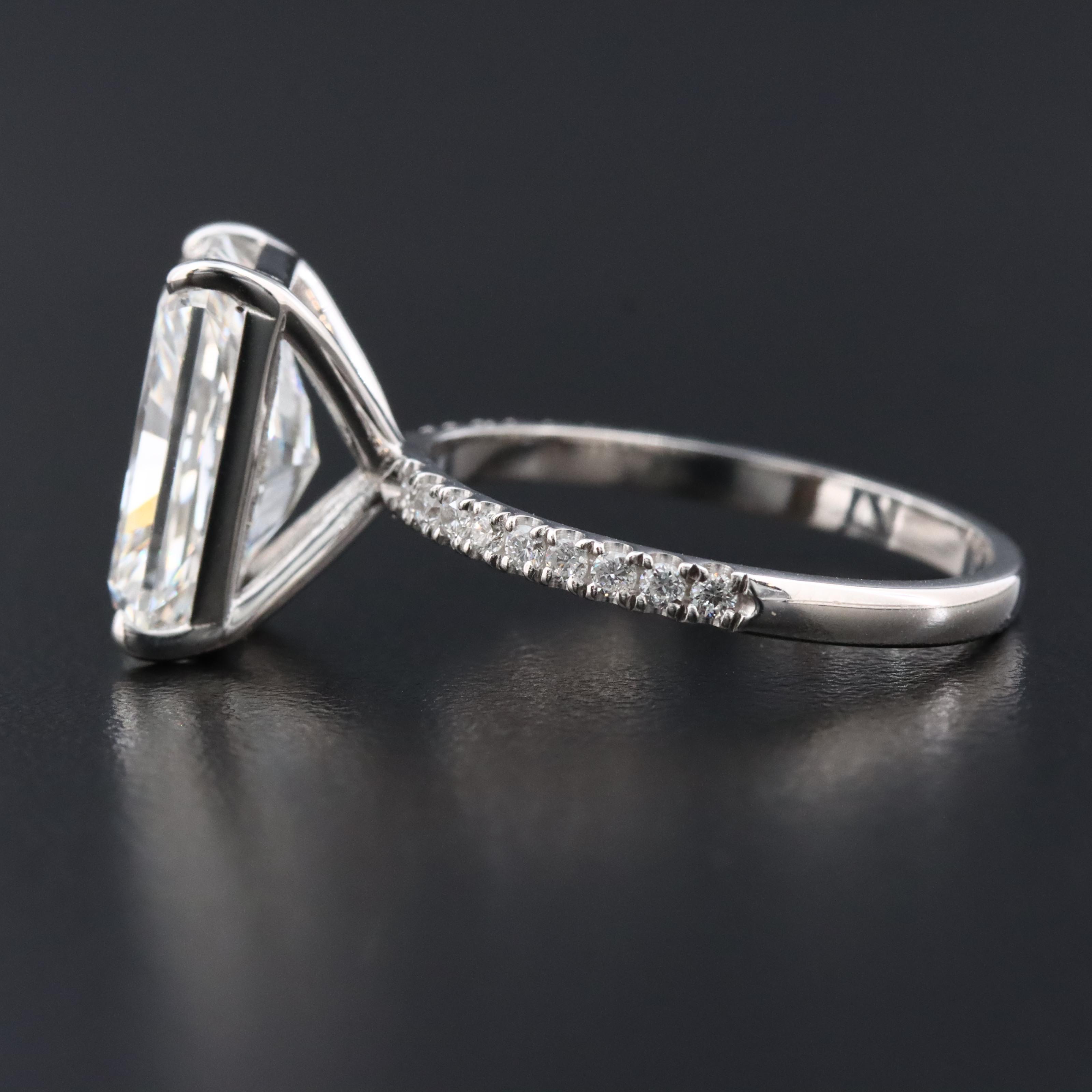 18K 5.24 CTW Lab Grown Diamond Ring with IGI Report