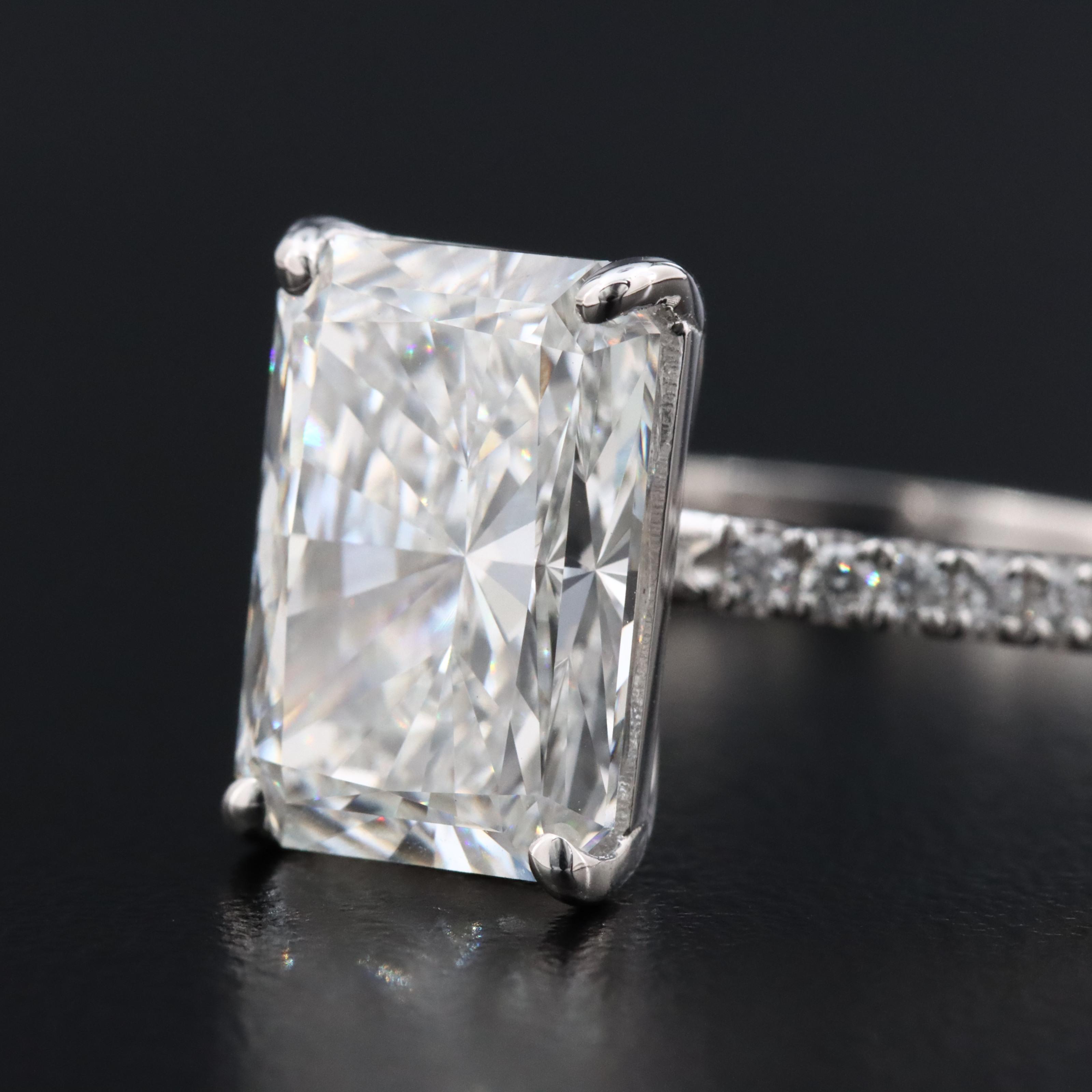 18K 5.24 CTW Lab Grown Diamond Ring with IGI Report