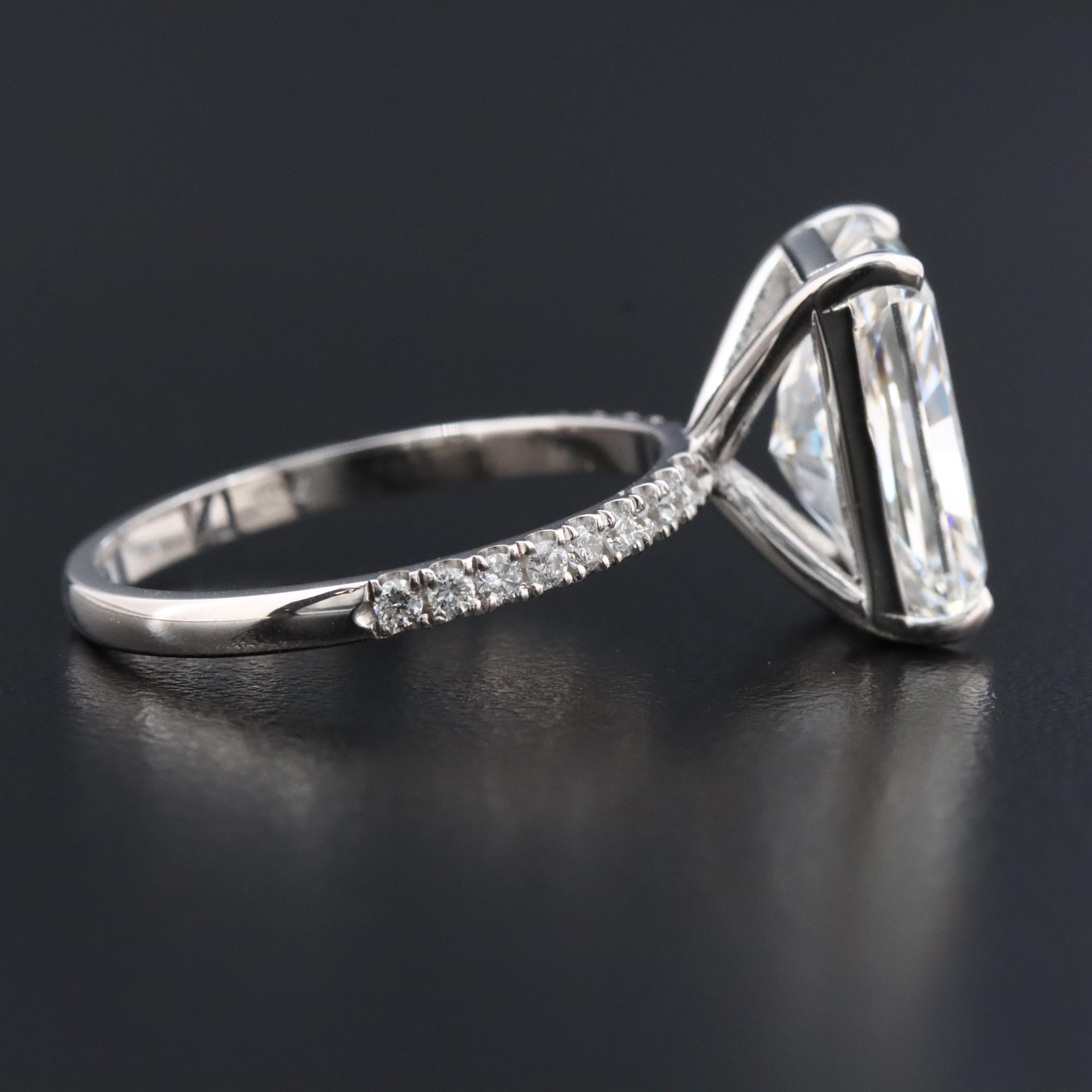 18K 5.24 CTW Lab Grown Diamond Ring with IGI Report