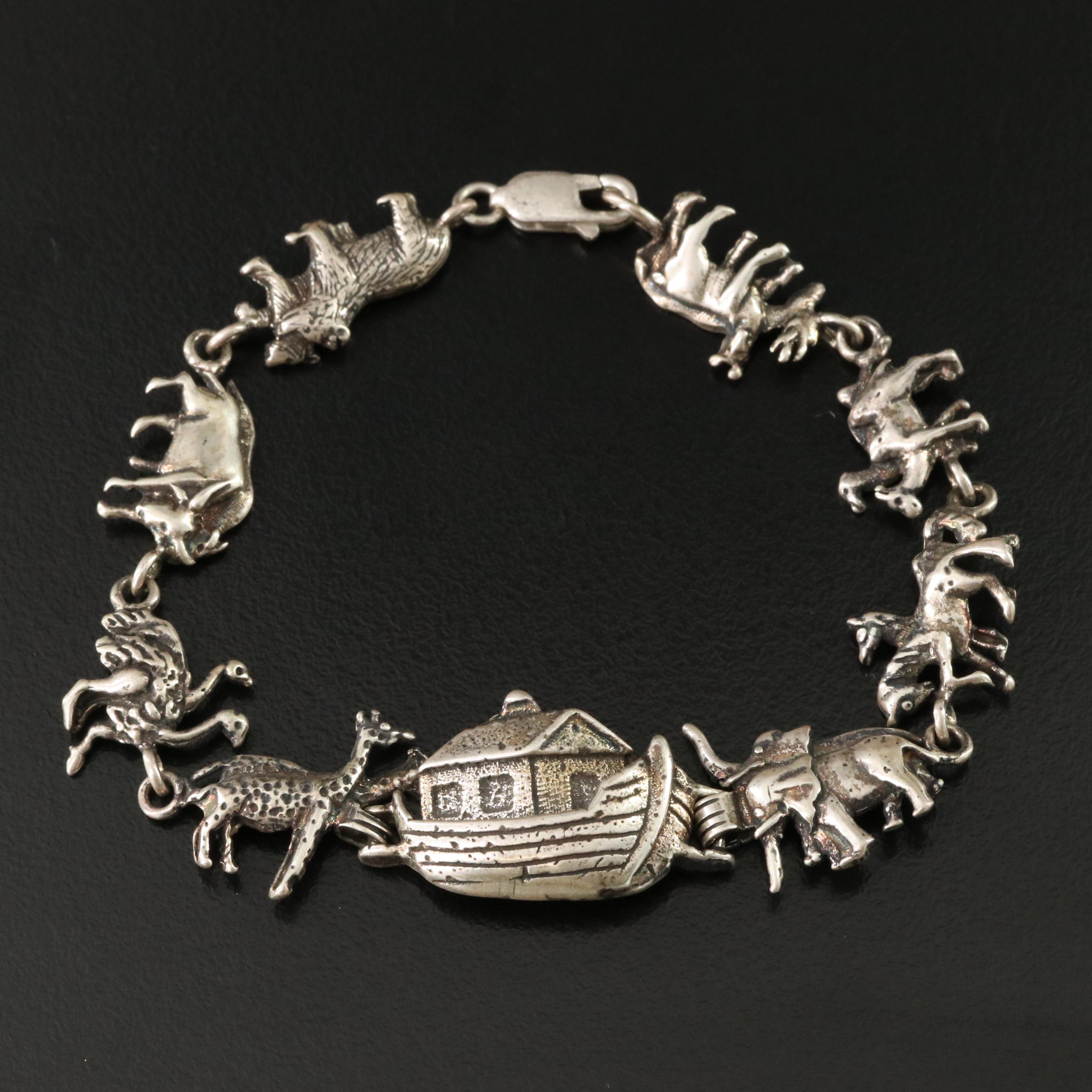 Sterling Noah's Ark Bracelet