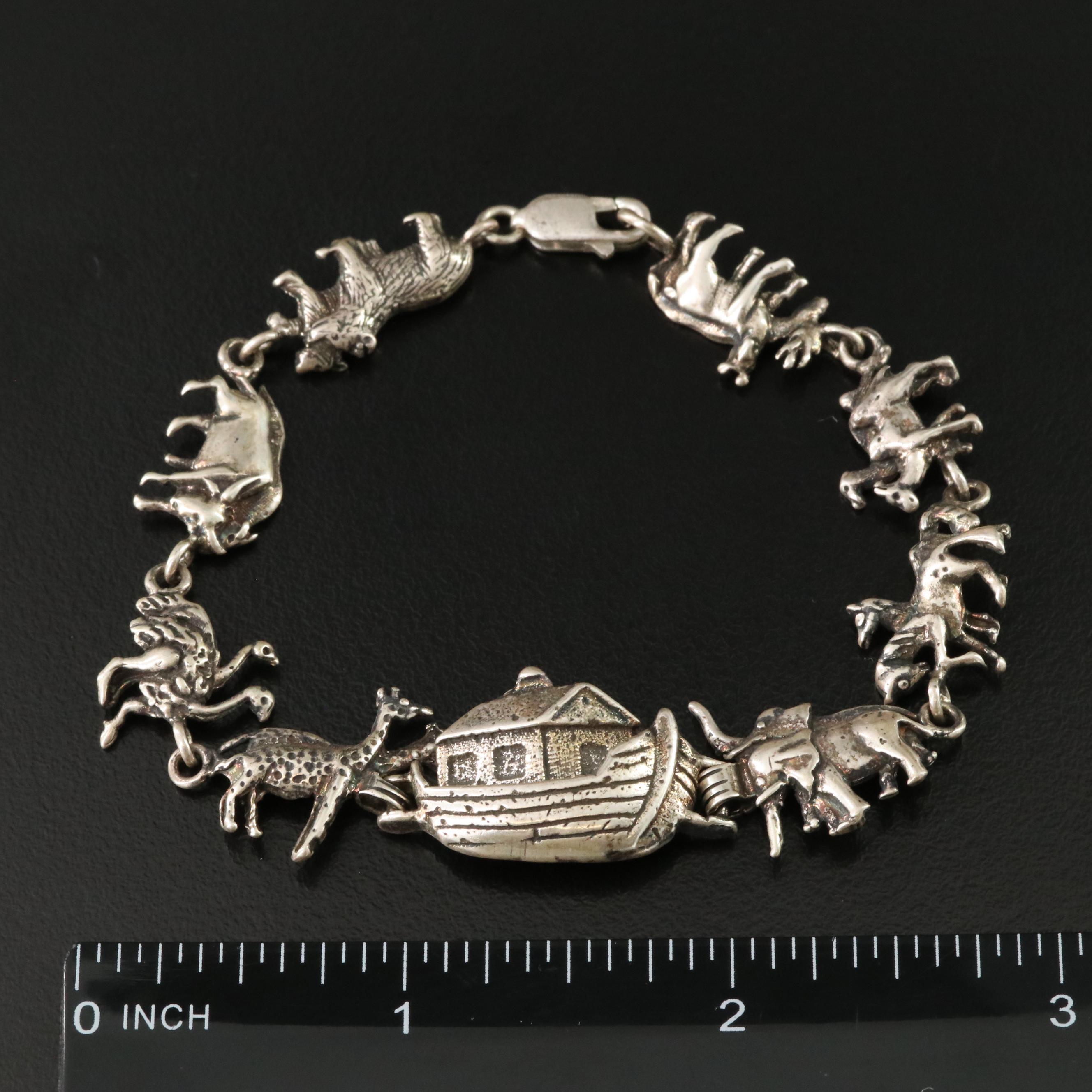 Sterling Noah's Ark Bracelet