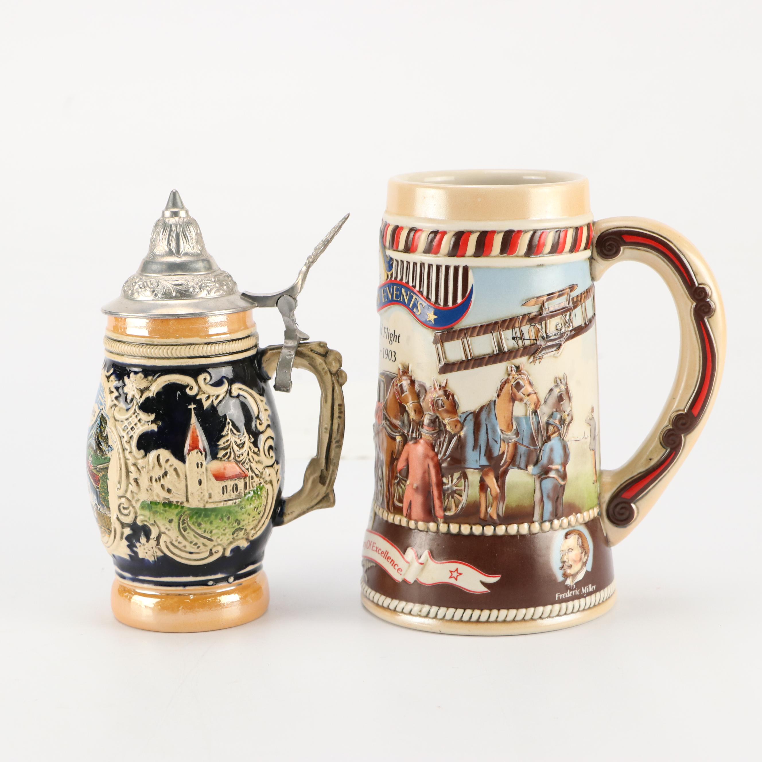 Miller, Hartcrest, and Other Ceramic Beer Steins