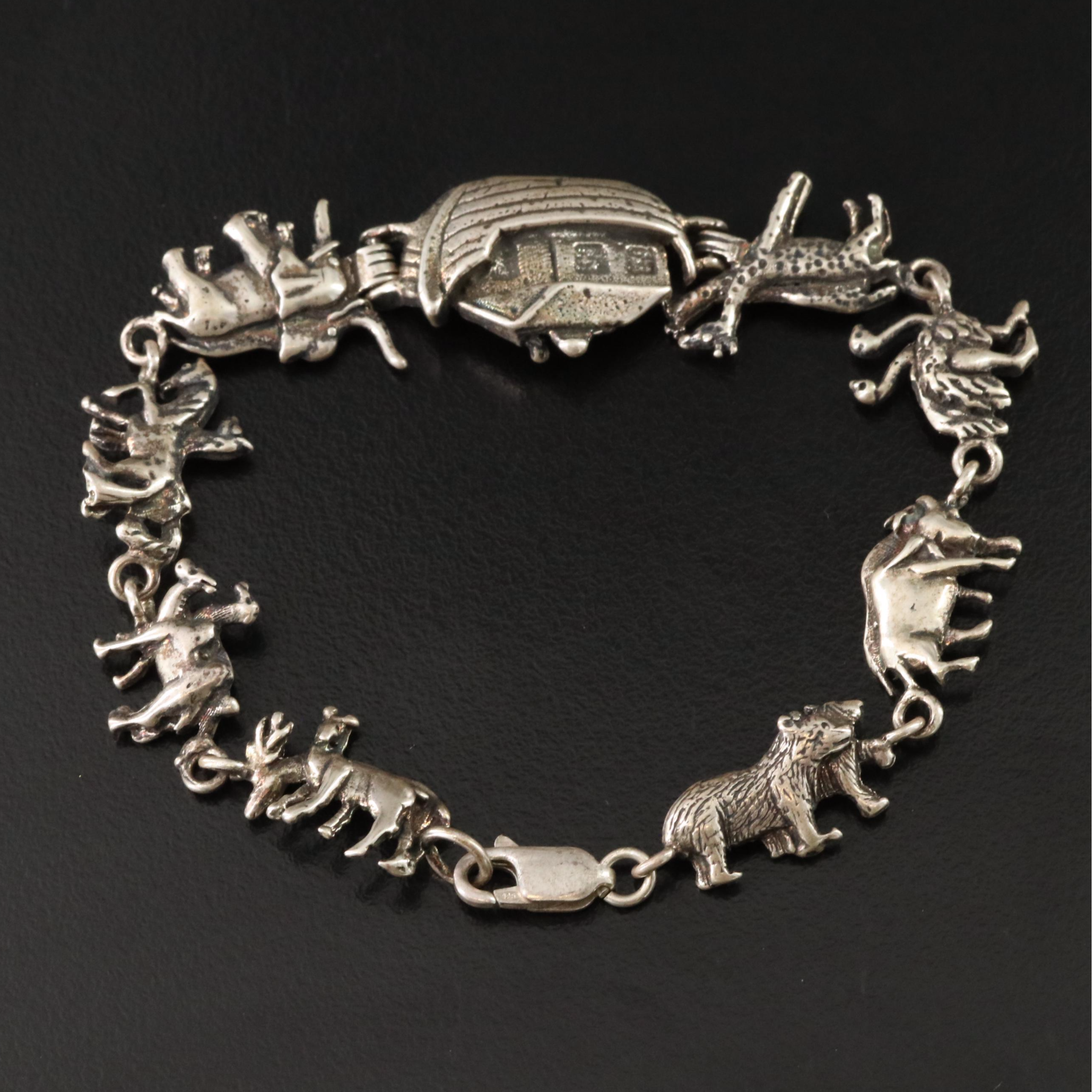 Sterling Noah's Ark Bracelet
