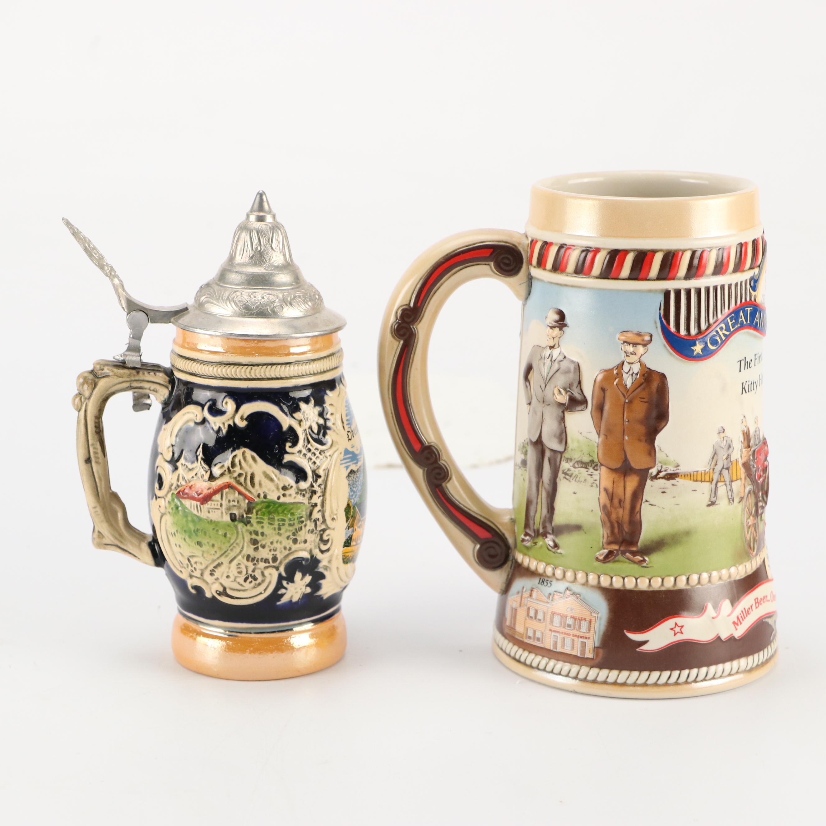 Miller, Hartcrest, and Other Ceramic Beer Steins