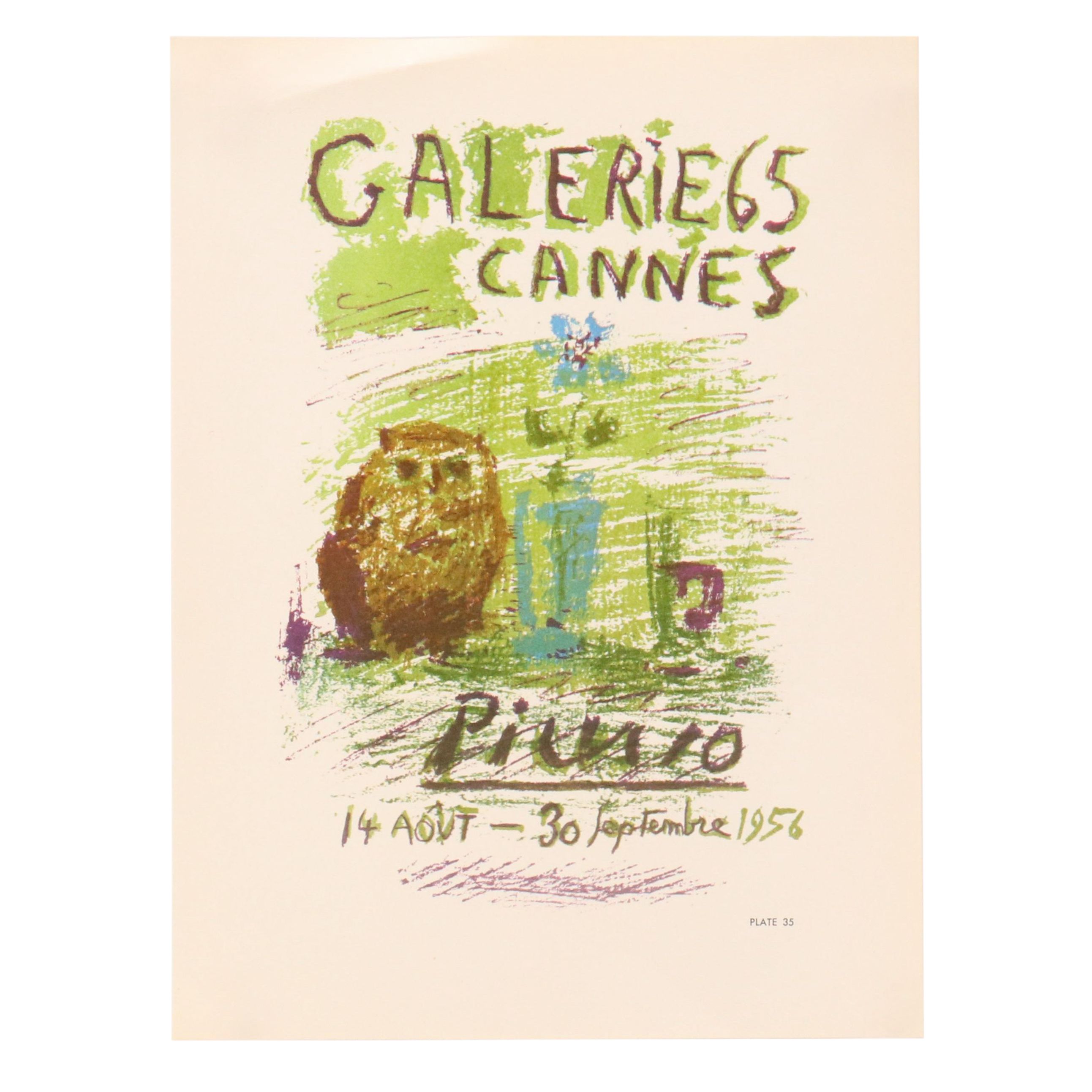 After Pablo Picasso "Galerie Cannes" Exhibition Poster Reproduction