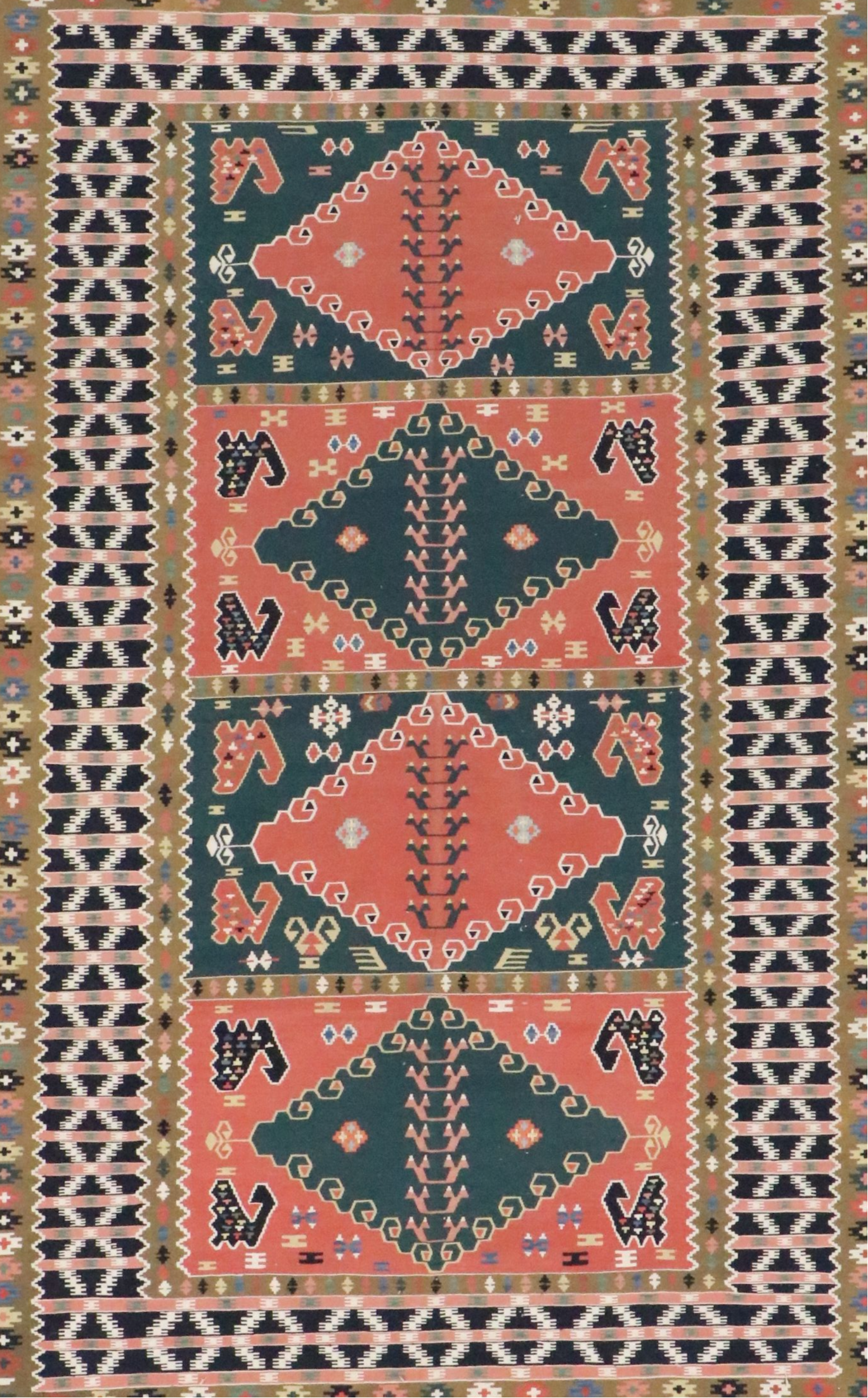 6'1 x 9'8 Handwoven Turkish Kilim Area Rug