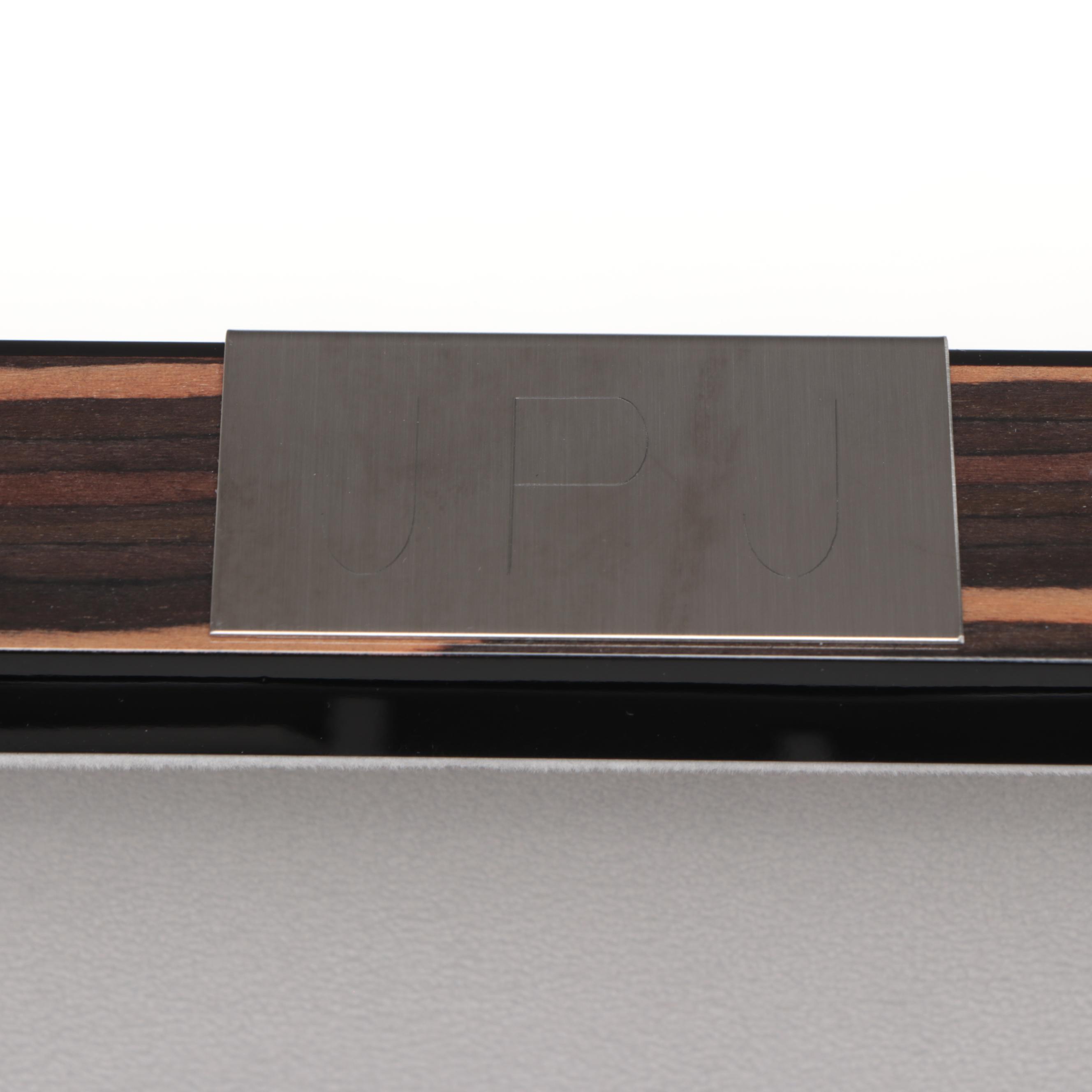 Bey Berk Faux Ebony Wood Laminate Jewelry Box with Monogram