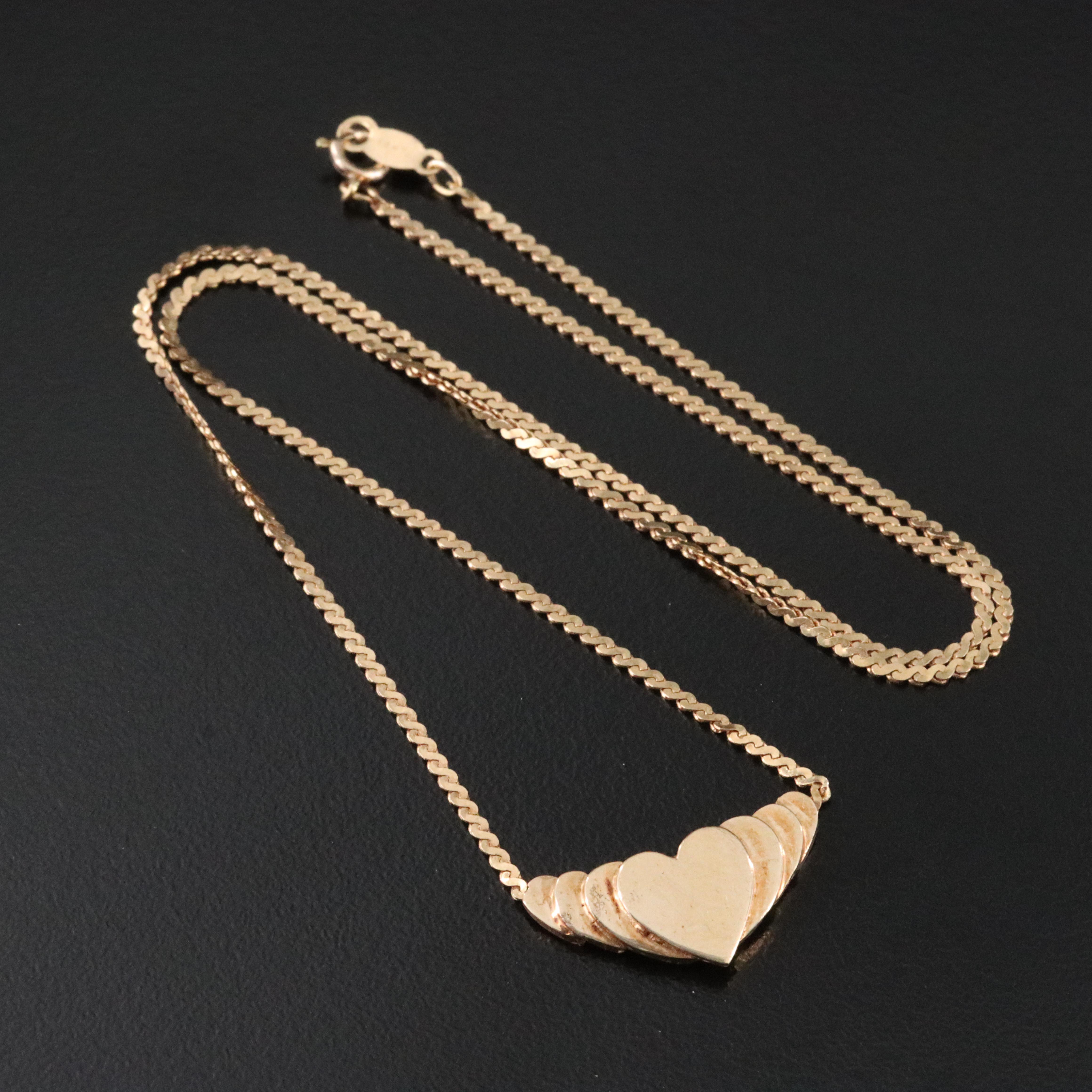 Vintage 14K Heart Necklace
