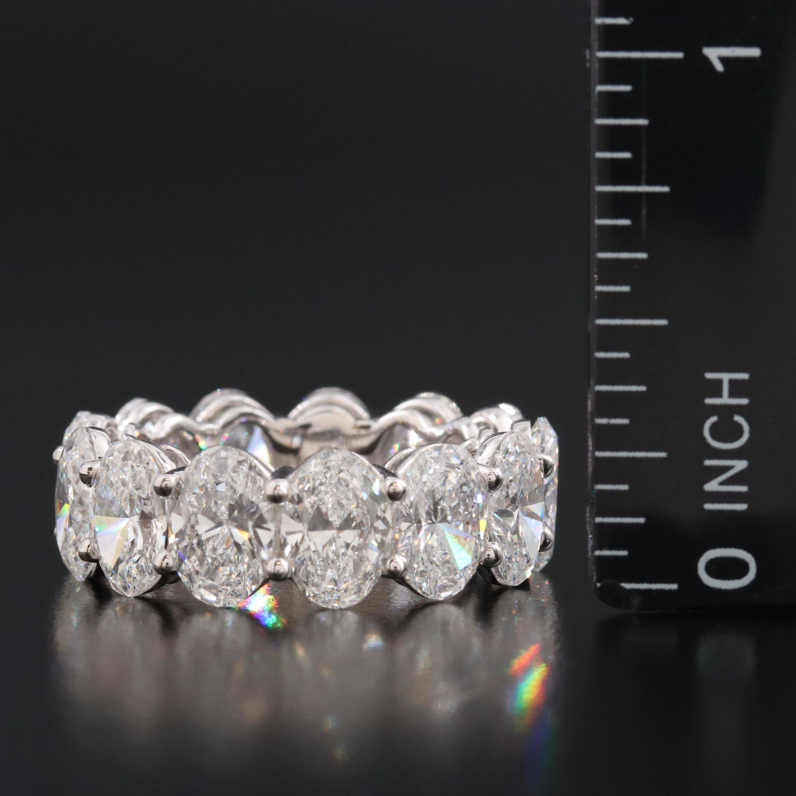 Platinum 11.30 CTW Lab Grown Diamond Eternity Band
